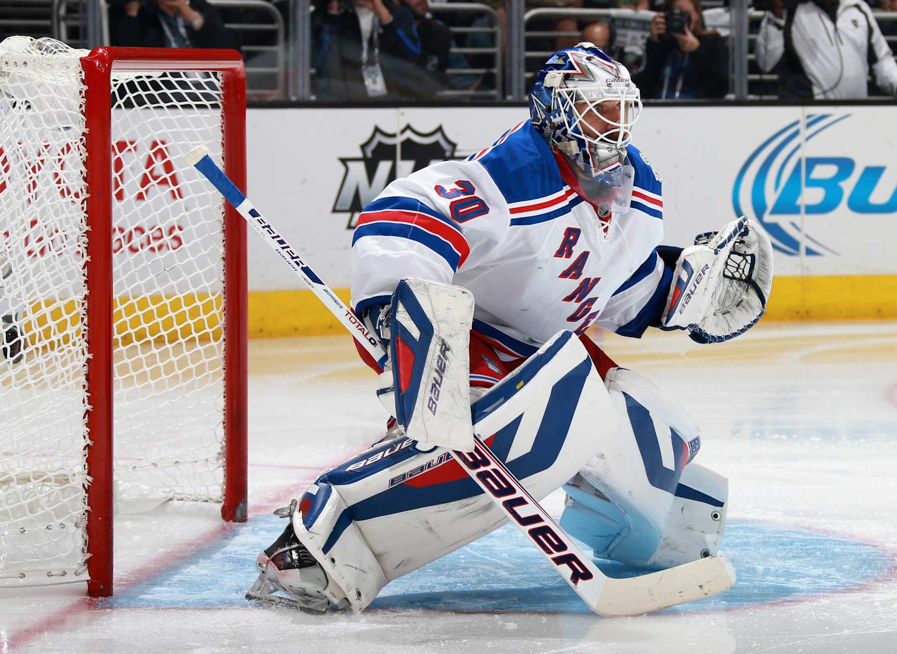 LOS ANGELES, CA - JUNE 13: Goaltender Henrik Lundqvist #30 of the New York Rangers plays against the Los Angeles Kings in Game Five of the 2014 Stanley Cup Final at the Staples Center on June 13, 2014 in Los Angeles, California. (Photo by Dave Sandford/NHLI via Getty Images)