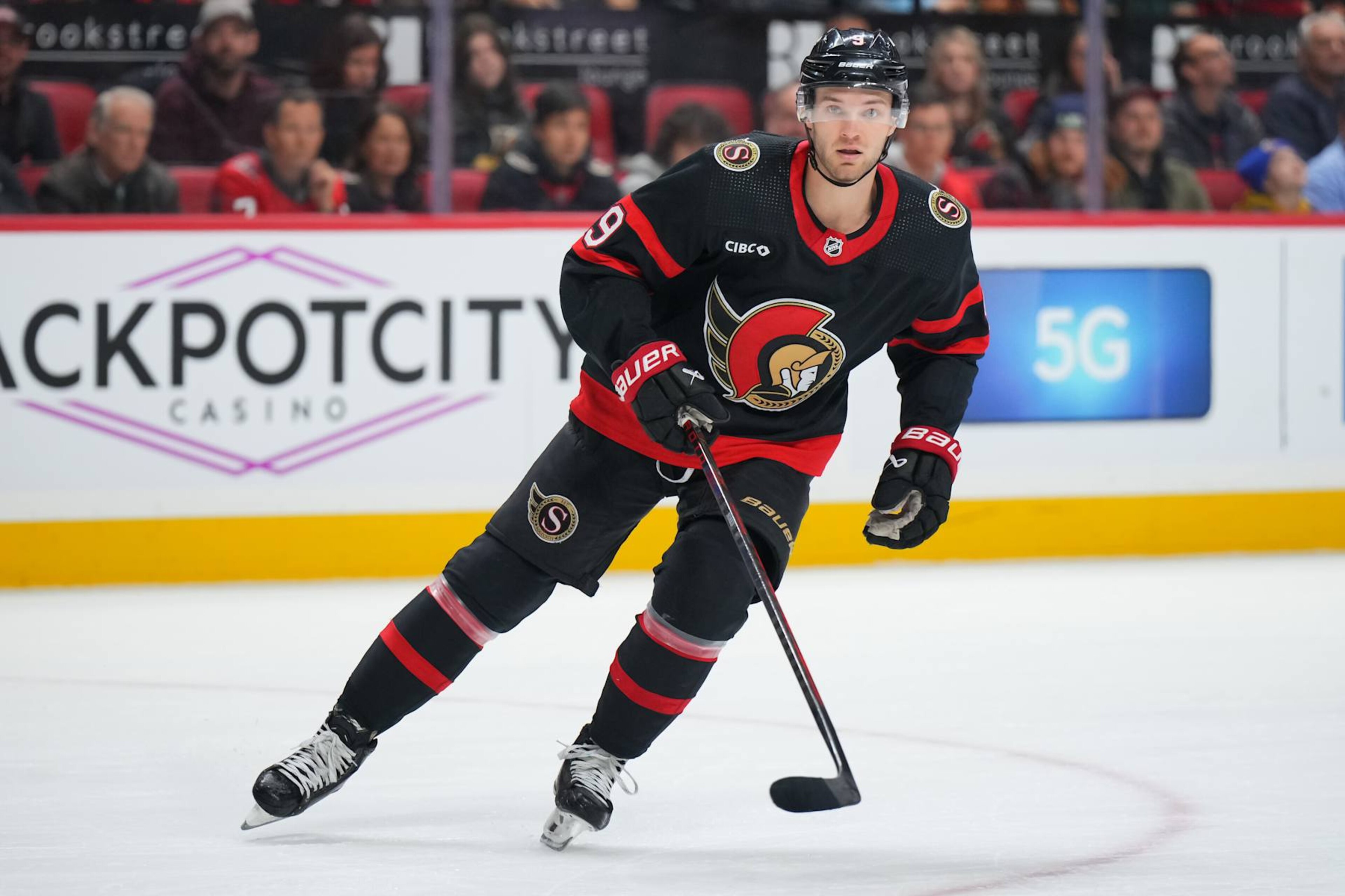 OTTAWA, CANADA - FEBRUARY 24: Josh Norris #9 of the Ottawa Senators skates against the Vegas Golden Knights at Canadian Tire Centre on February 24, 2024 in Ottawa, Ontario, Canada. (Photo by André Ringuette/NHLI via Getty Images) OTTAWA, CANADA - FEBRUARY 24: Josh Norris #9 of the Ottawa Senators skates against the Vegas Golden Knights at Canadian Tire Centre on February 24, 2024 in Ottawa, Ontario, Canada. (Photo by André Ringuette/NHLI via Getty Images)