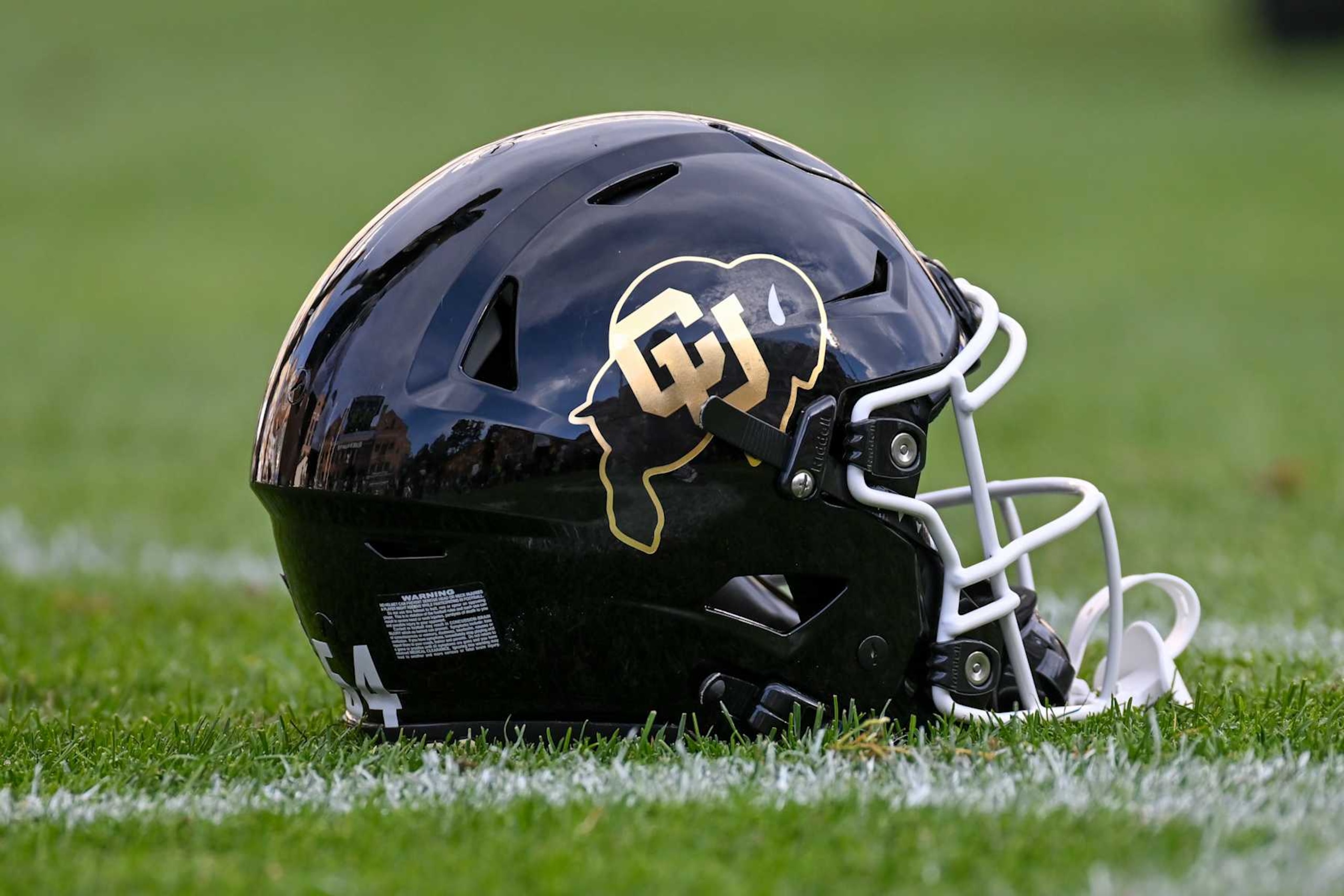 BOULDER, CO - AUGUST 29: A Colorado Buffaloes helmet during the college football game between the North Dakota State Bison and the Colorado Buffaloes on August 29, 2024 at Folsom Field in Boulder, CO. (Photo by Kevin Langley/Icon Sportswire via Getty Images)