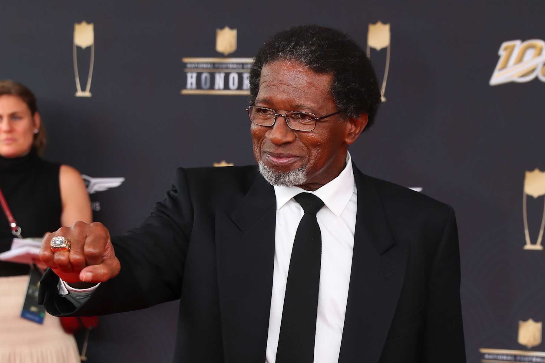 MIAMI, FL - FEBRUARY 01:   Former Miami Dolphin running back Mercury Morris on the Red Carpet prior to the NFL Honors on February 1, 2020 at the Adrienne Arsht Center in Miami, FL.   (Photo by Rich Graessle/PPI/Icon Sportswire via Getty Images)