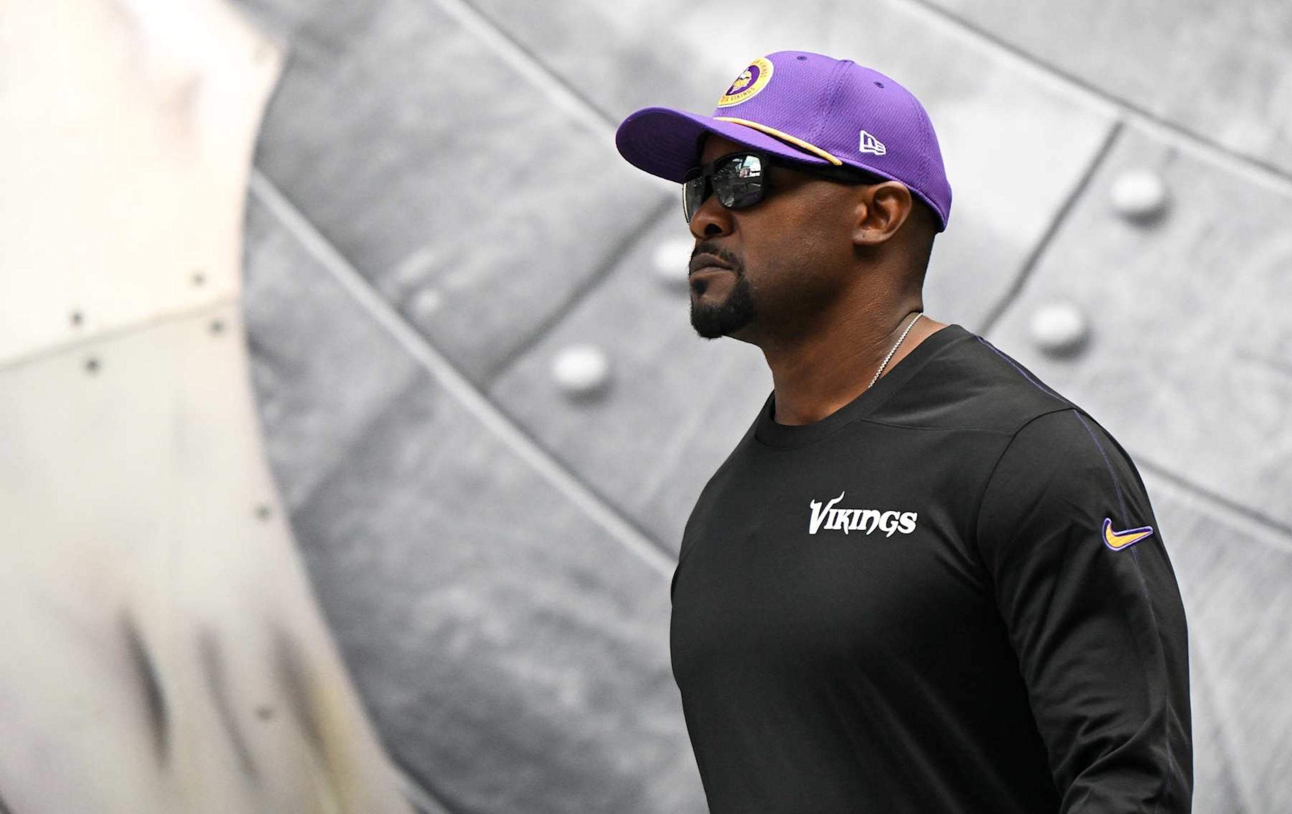 Minnesota Vikings defensive coordinator Brian Flores