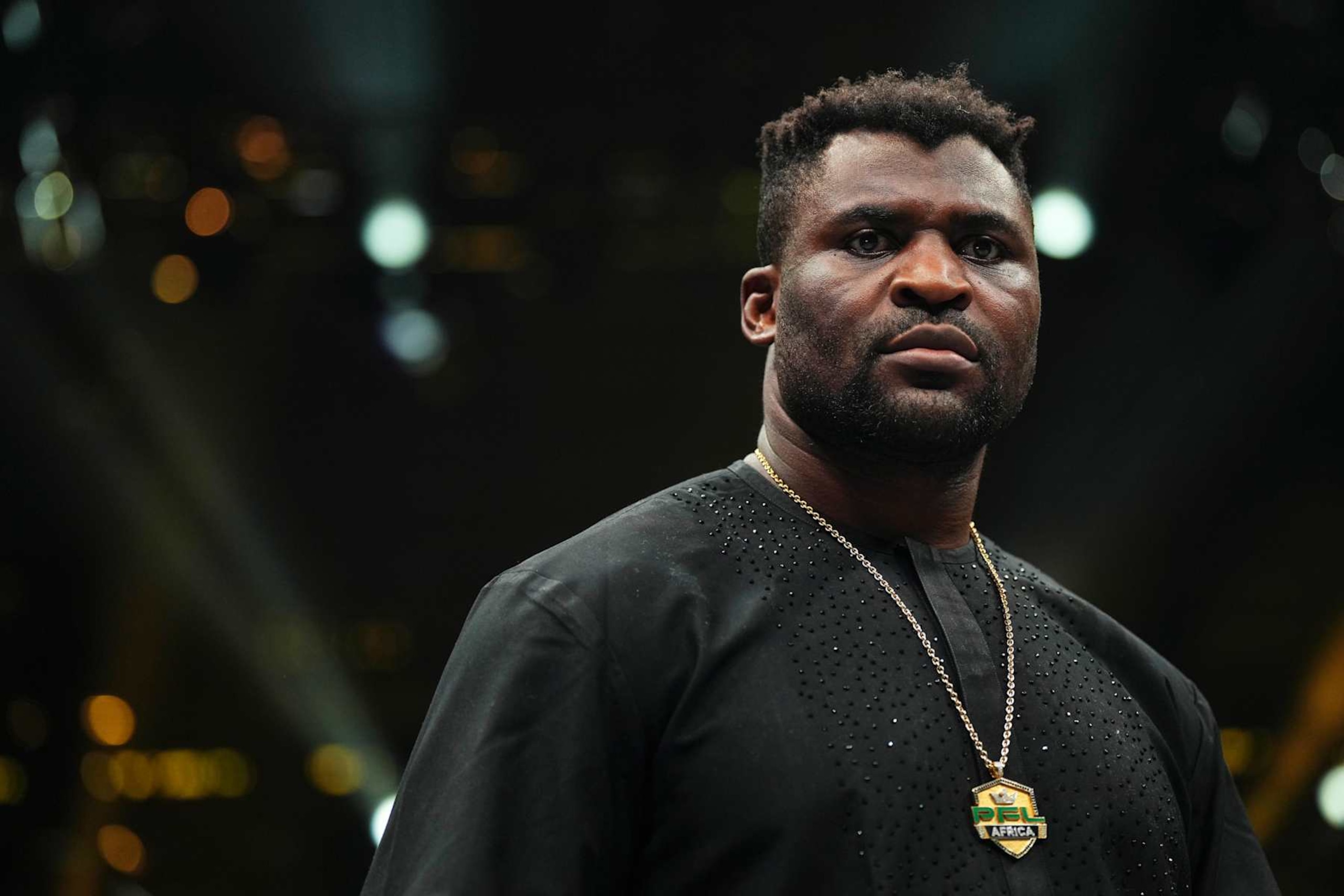 Francis Ngannou looks on at a PFL event. 