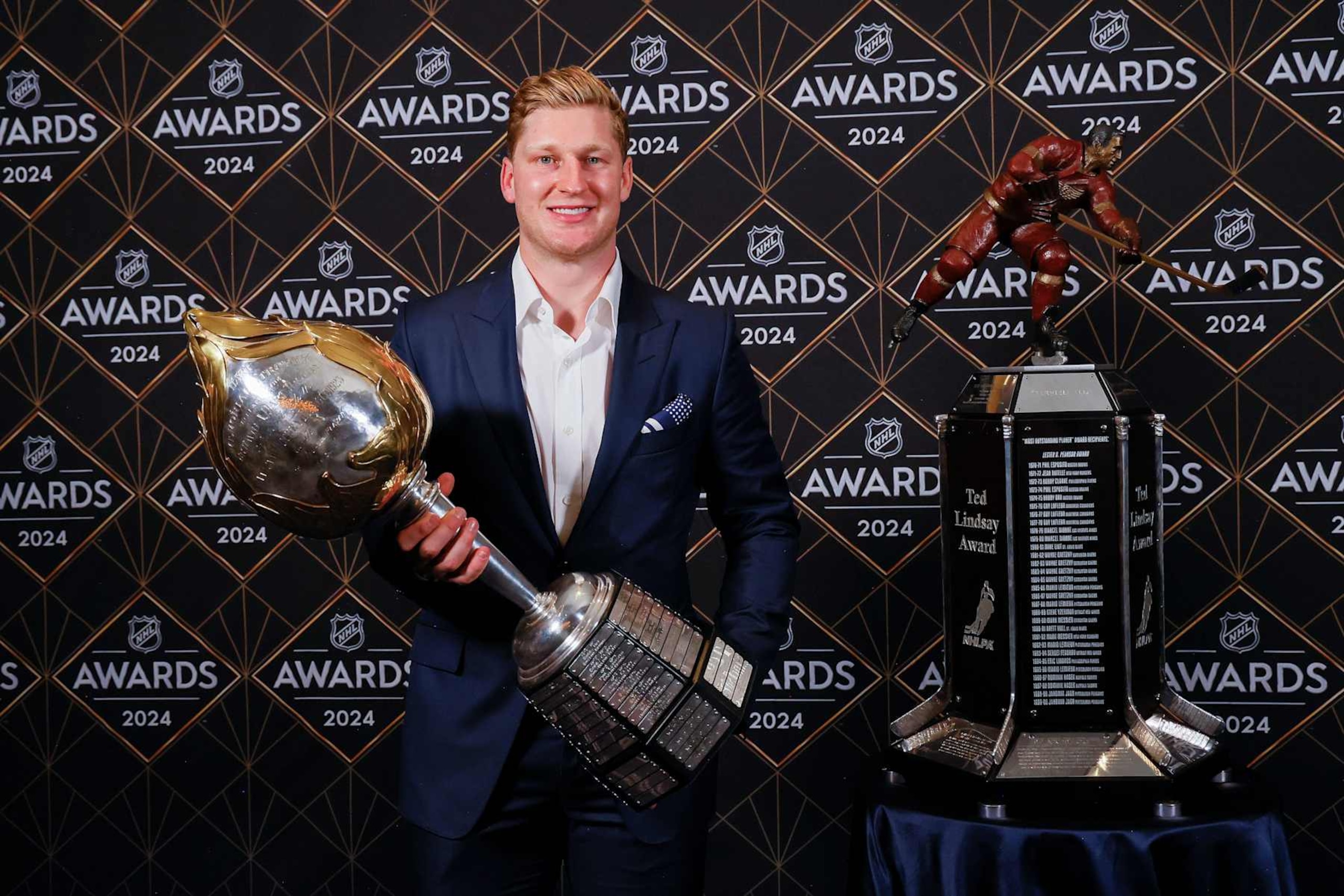 Colorado Avalanche center Nathan MacKinnon won the Hart Memorial Trophy last season. 