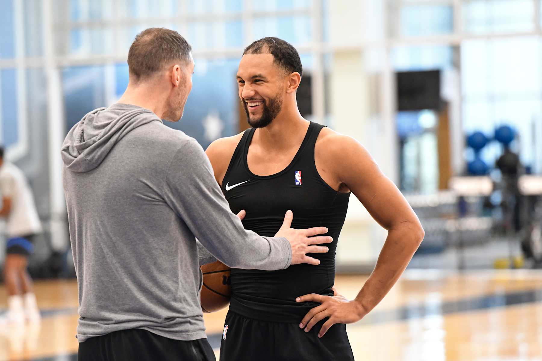 ORLANDO, FL - OCTOBER 4: Jalen Suggs #4 of the Orlando Magic smiles during the Orlando Magic All-Access Practice on October 4, 2024 at AdventHealth Training Center in Orlando, Florida. NOTE TO USER: User expressly acknowledges and agrees that, by downloading and or using this photograph, User is consenting to the terms and conditions of the Getty Images License Agreement. Mandatory Copyright Notice: Copyright 2024 NBAE  (Photo by Fernando Medina/NBAE via Getty Images)
