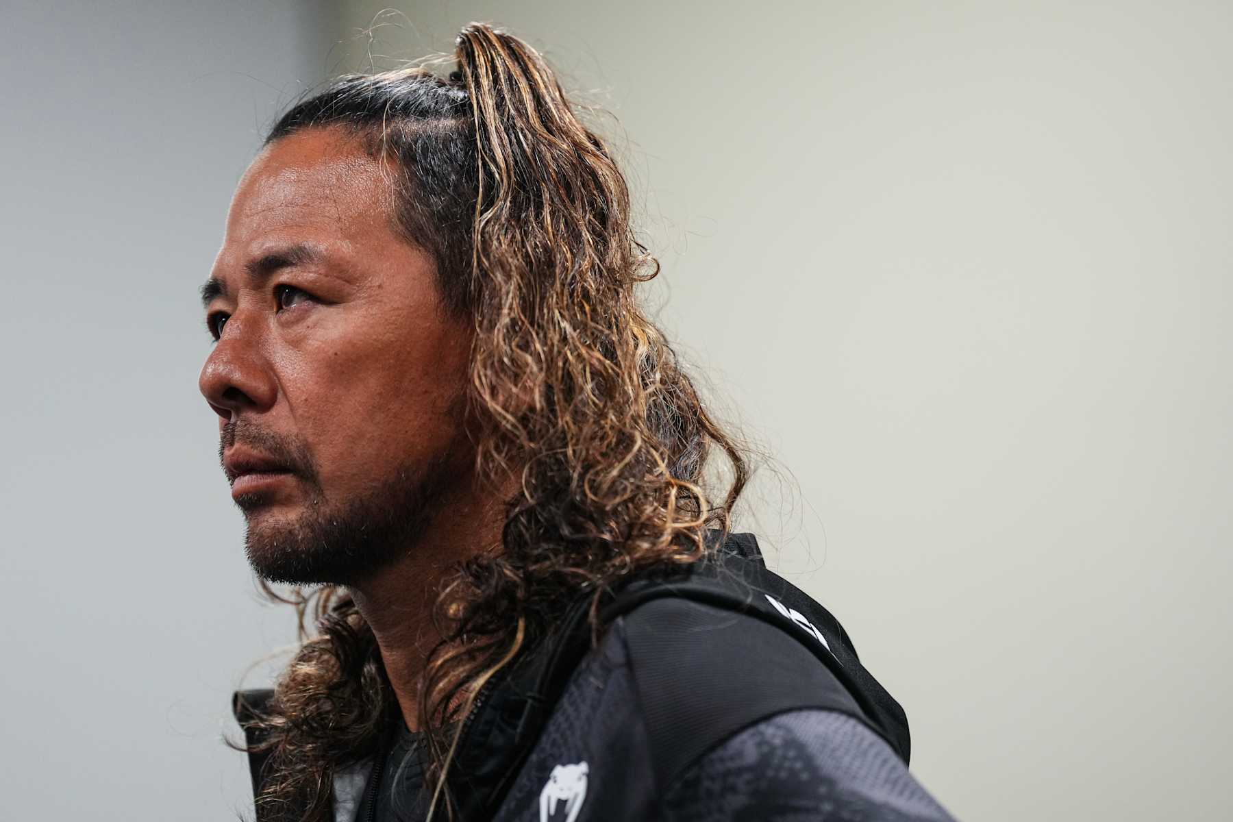 LAS VEGAS, NEVADA - JUNE 29: WWE superstar Shinsuke Nakamura looks on during the UFC 303 event at T-Mobile Arena on June 29, 2024 in Las Vegas, Nevada. (Photo by Cooper Neill/Zuffa LLC via Getty Images)