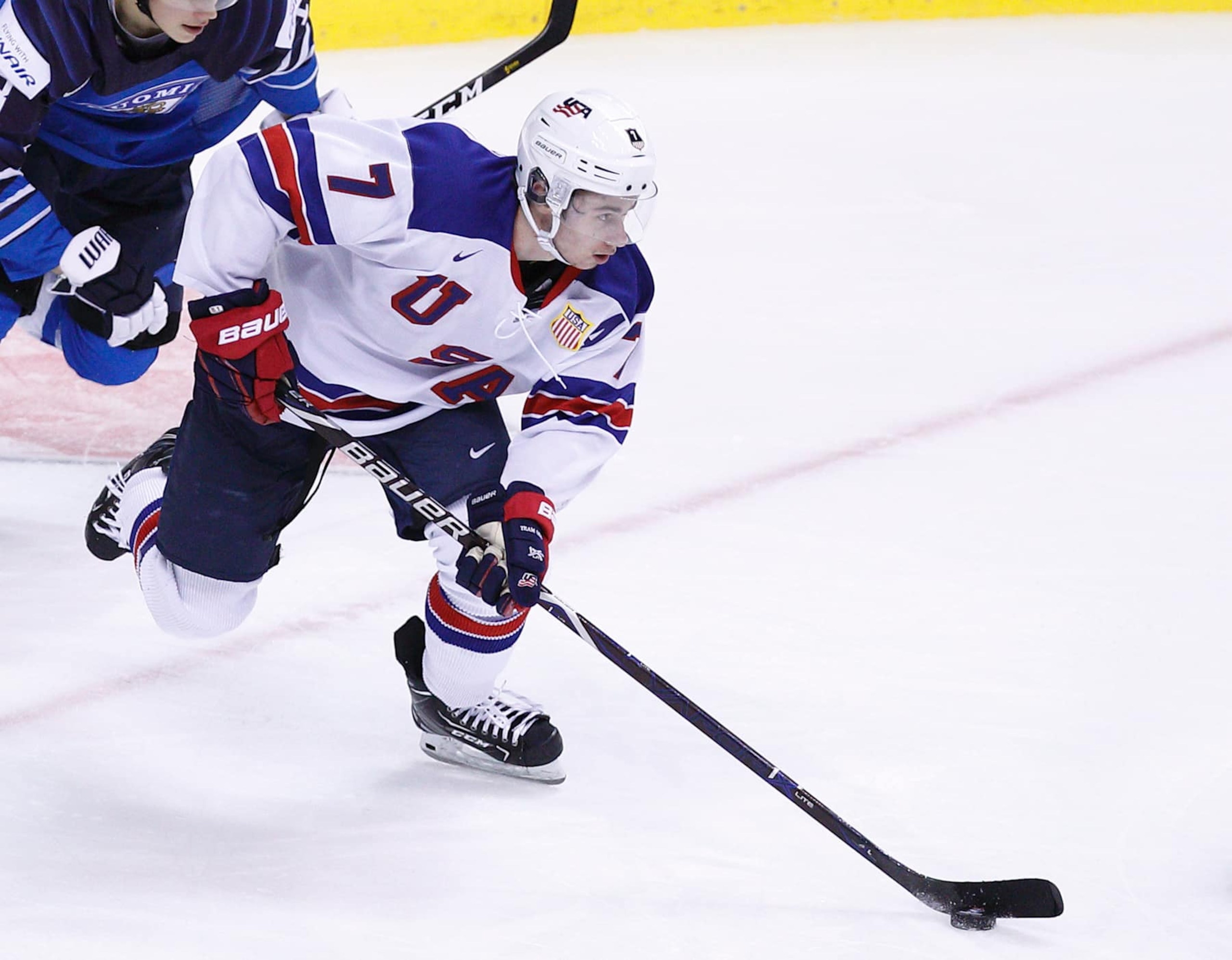 Quinn Hughes at the 2019 World Junior Championships.