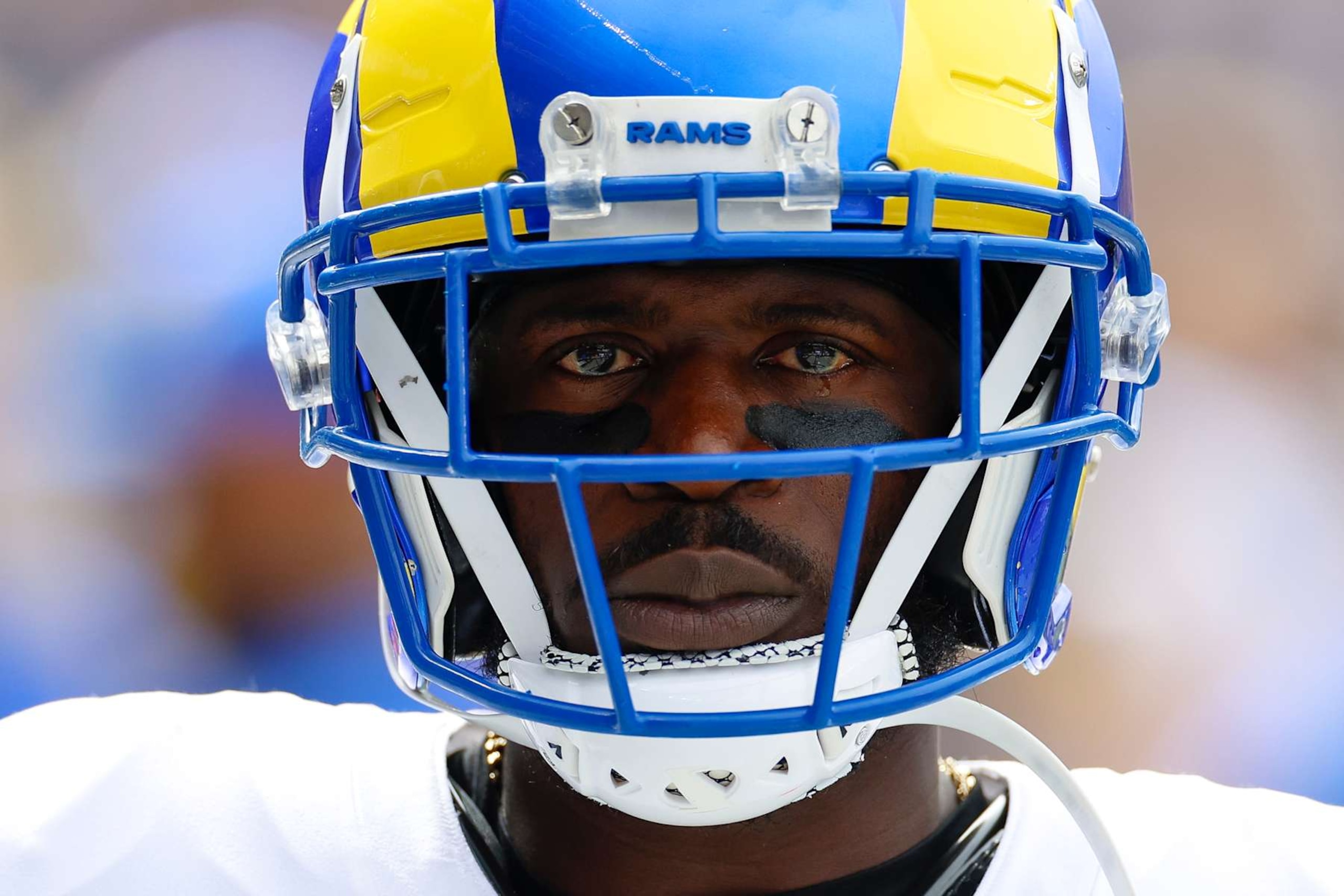 CHICAGO, ILLINOIS - SEPTEMBER 29: Tre'Davious White #27 of the Los Angeles Rams looks on from the sideline during a game against the Chicago Bears at Soldier Field on September 29, 2024 in Chicago, Illinois. (Photo by Brandon Sloter/Getty Images) CHICAGO, ILLINOIS - SEPTEMBER 29: Tre'Davious White #27 of the Los Angeles Rams looks on from the sideline during a game against the Chicago Bears at Soldier Field on September 29, 2024 in Chicago, Illinois. (Photo by Brandon Sloter/Getty Images)