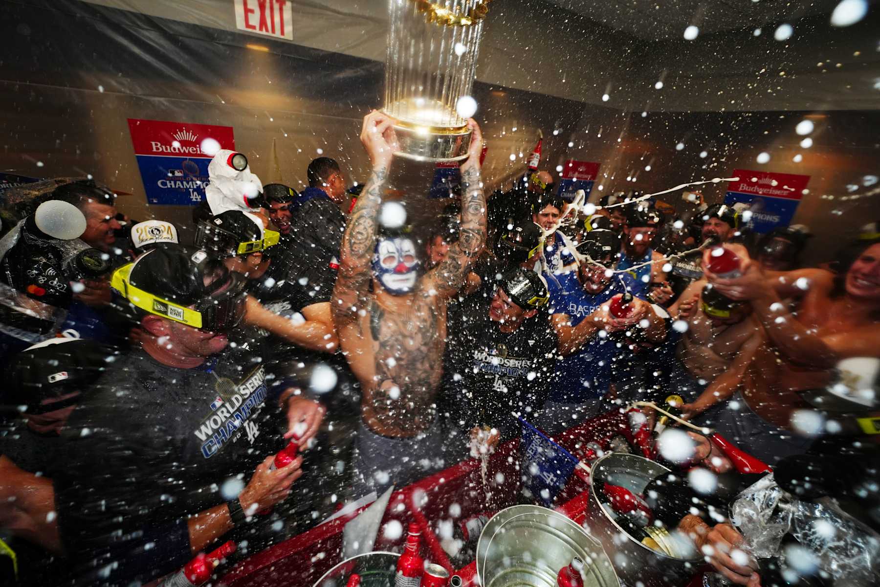 Video Leaks of Dodgers' Clubhouse Aftermath from World Series Celebration vs. Yankees