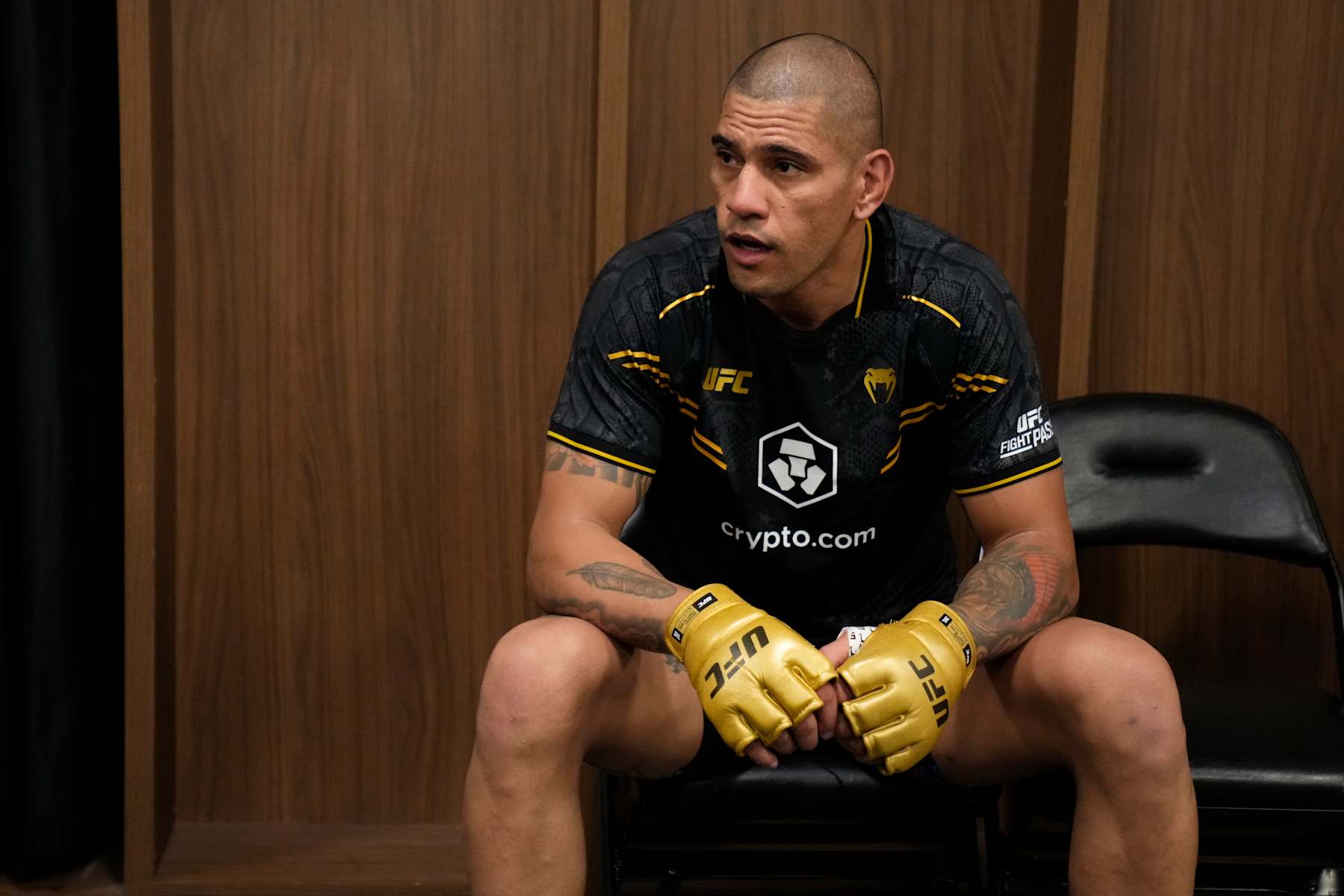 SALT LAKE CITY, UTAH - OCTOBER 05: Alex Pereira of Brazil warms up prior to his fight during the UFC 307 event at Delta Center on October 05, 2024 in Salt Lake City, Utah. (Photo by Mike Roach/Zuffa LLC)