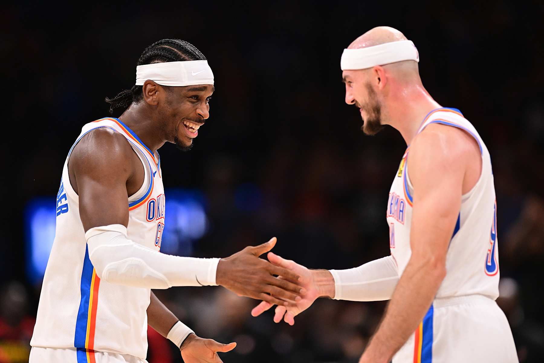 Thunder guards Shai Gilgeous-Alexander and Alex Caruso