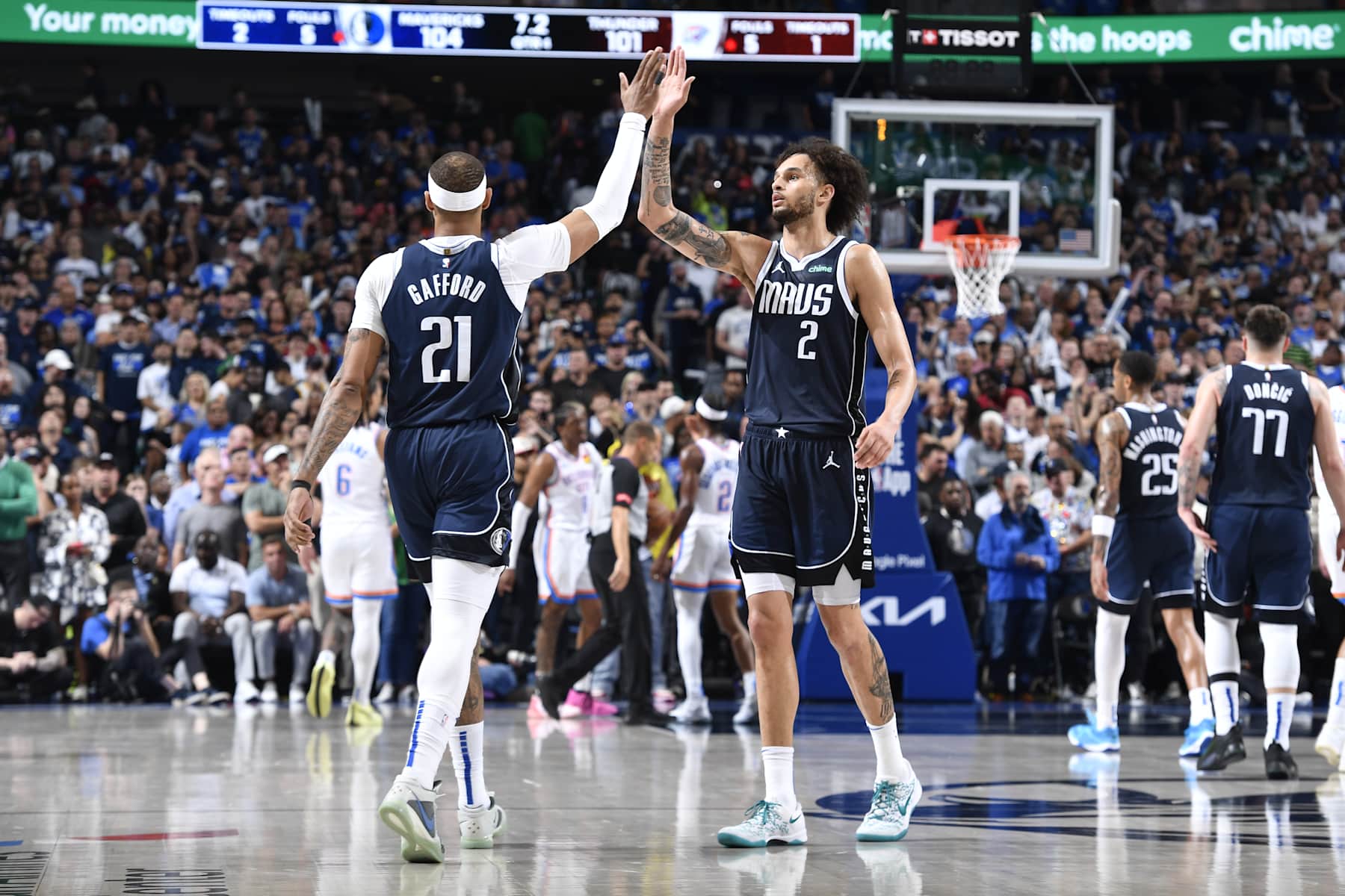 Mavs centers Daniel Gafford and Dereck Lively II