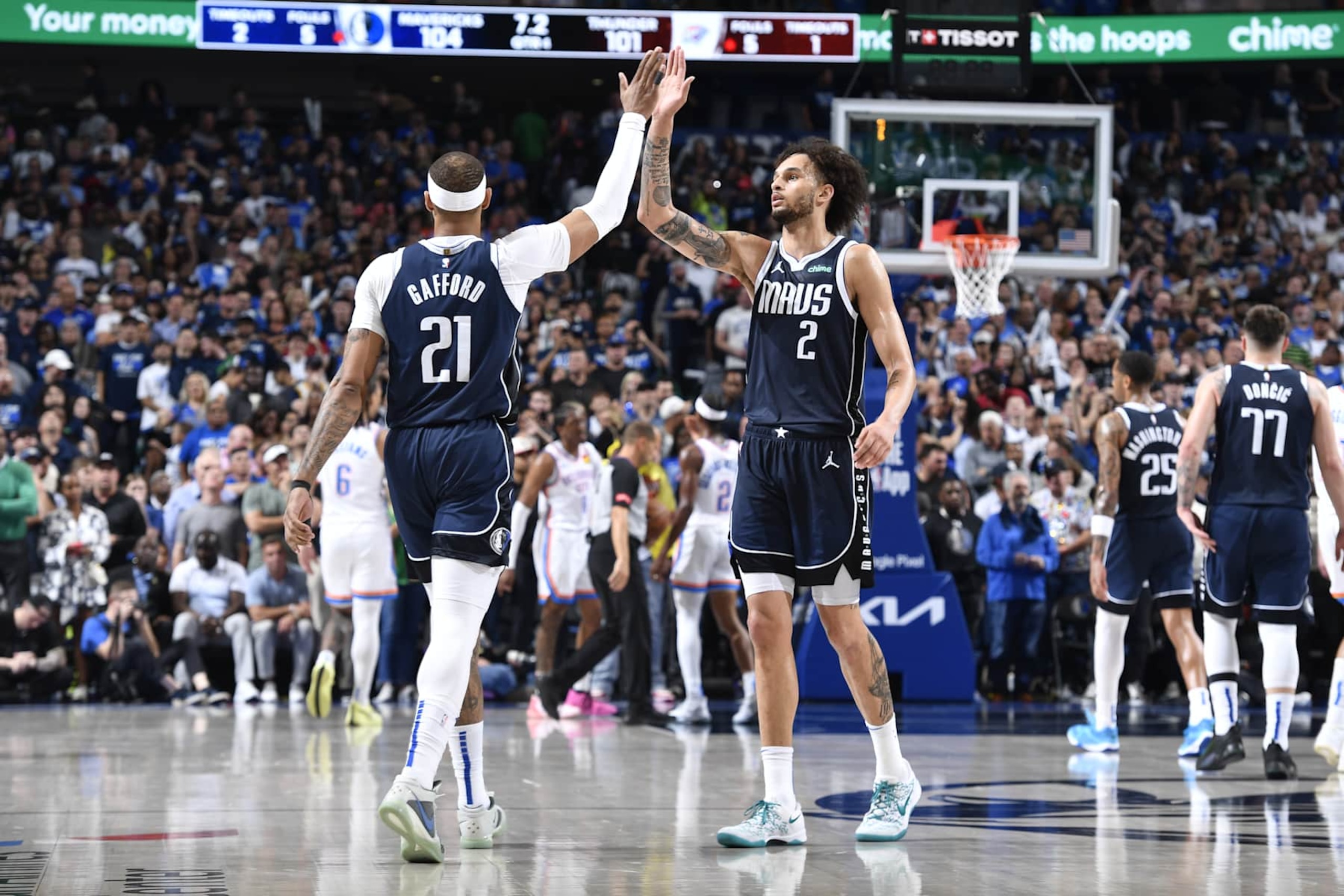 Mavs centers Daniel Gafford and Dereck Lively II