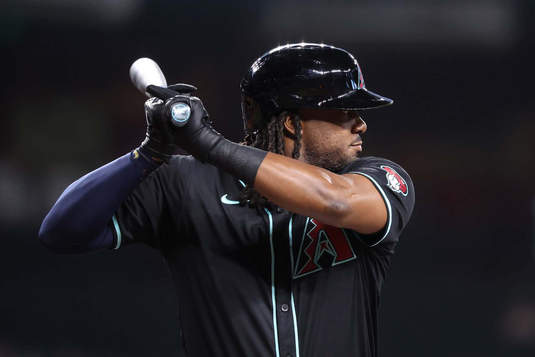 PHOENIX, ARIZONA - AUGUST 29: Josh Bell #36 of the Arizona Diamondbacks bats during the game against the New York Mets at Chase Field on August 29, 2024 in Phoenix, Arizona. The Mets defeated the Diamondbacks 3-2. (Photo by Chris Coduto/Getty Images)