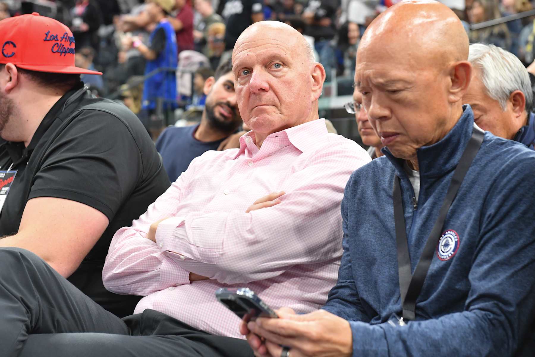 LOS ANGELES, CALIFORNIA - NOVEMBER 02: Steve Ballmer attends a basketball game between the LA Clippers and the Oklahoma City Thunder at Crypto.com Arena on November 02, 2024 in Los Angeles, California. NOTE TO USER: User expressly acknowledges and agrees that, by downloading and or using this photograph, User is consenting to the terms and conditions of the Getty Images License Agreement. (Photo by Allen Berezovsky/Getty Images)