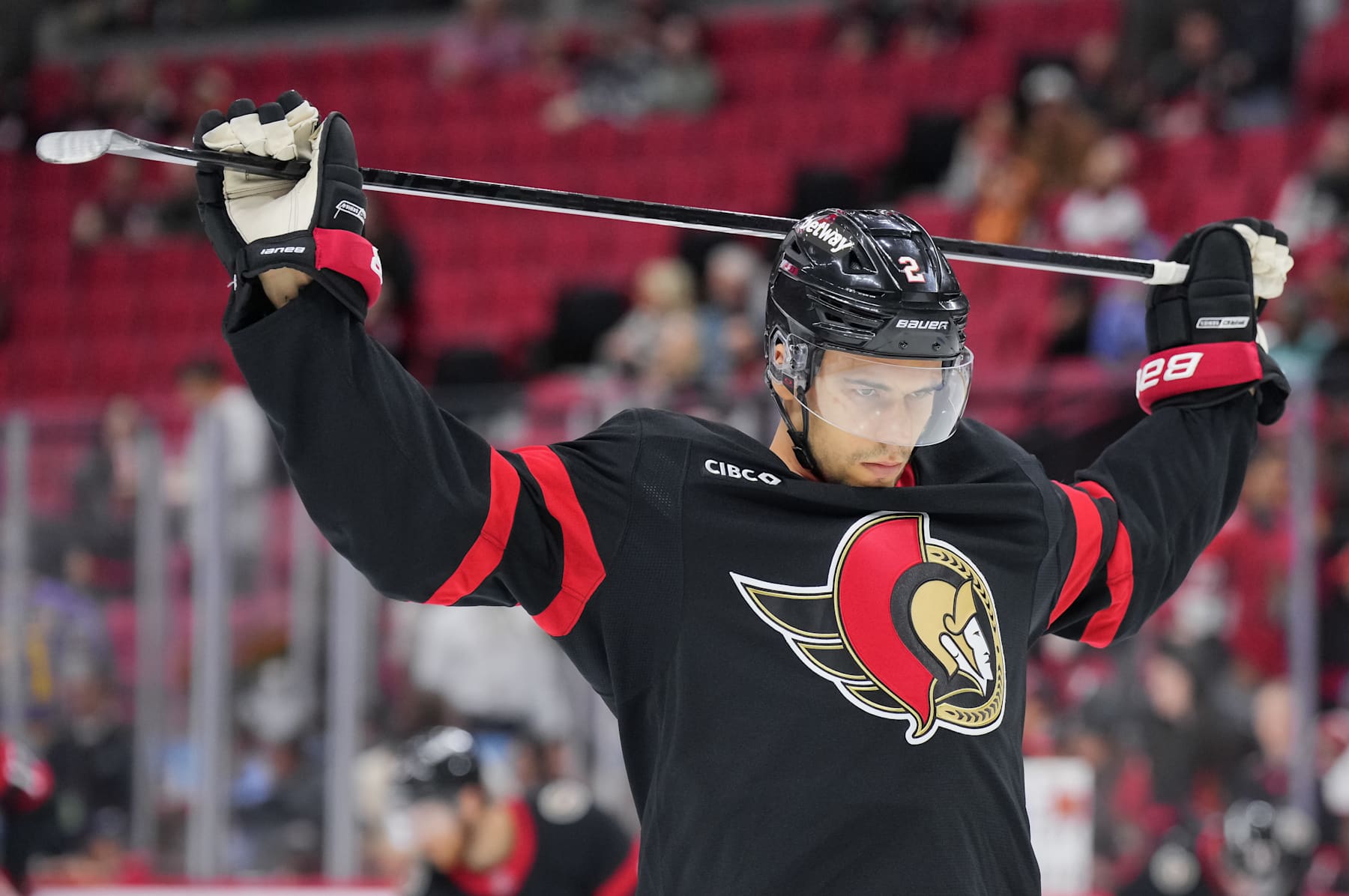 OTTAWA, ONTARIO - OCTOBER 14: Artem Zub #2 of the Ottawa Senators skates against the Los Angeles Kings at Canadian Tire Centre on October 14, 2024 in Ottawa, Ontario, Canada. (Photo by Chris Tanouye/Freestyle Photo/Getty Images)
