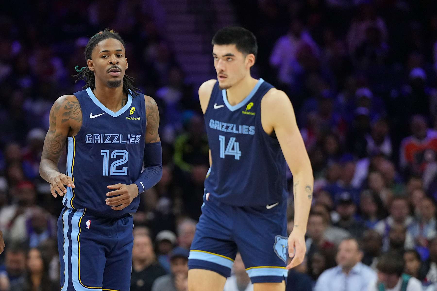 Ja Morant and Zach Edey