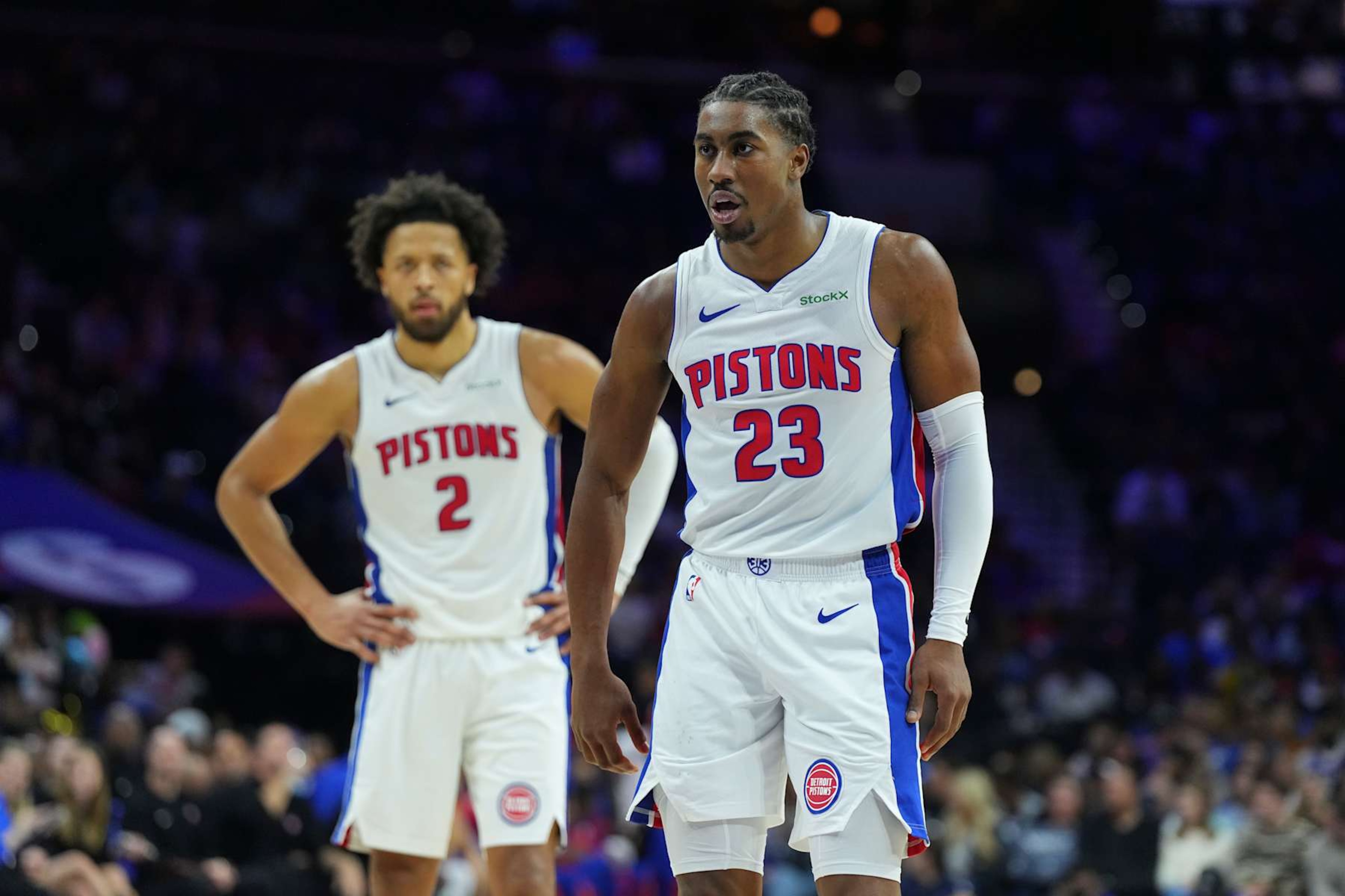 Pistons guards Cade Cunningham and Jaden Ivey