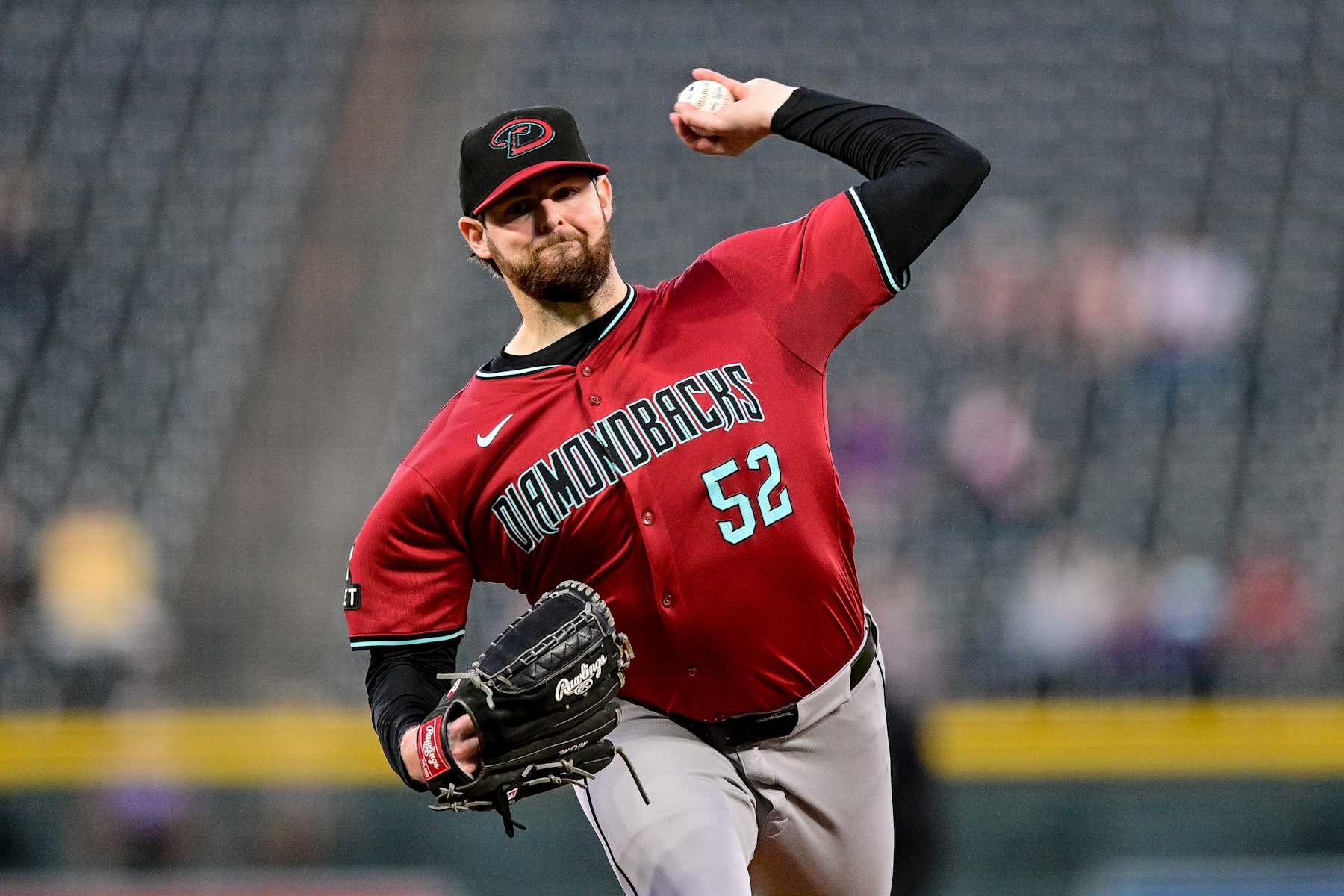 DENVER, COLORADO - SEPTEMBER 17: Jordan Montgomery #52 of the Arizona Diamondbacks pitches in the first inning against the Arizona Diamondbacks at Coors Field on September 17, 2024 in Denver, Colorado. (Photo by Dustin Bradford/Getty Images)
