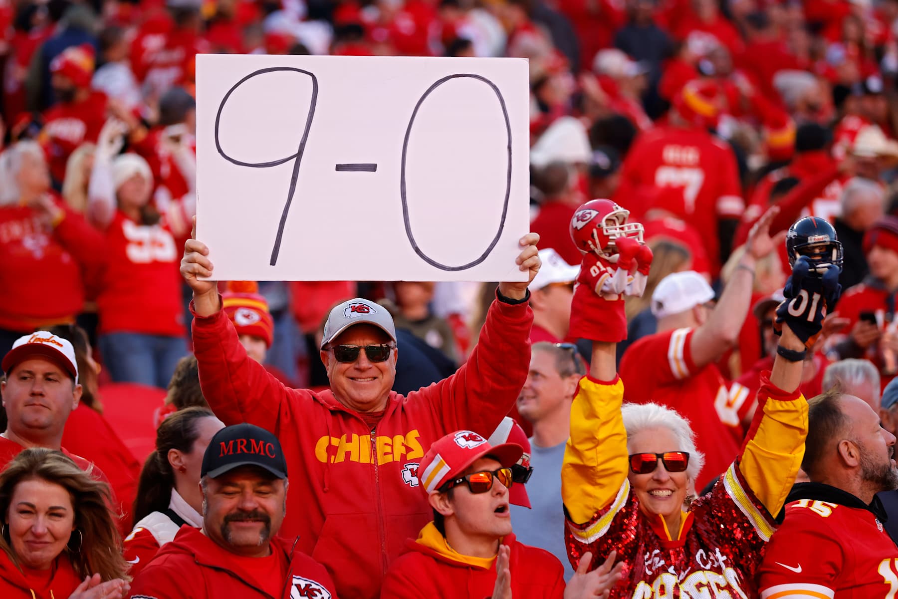 KANSAS CITY, MISSOURI - NOVEMBER 10: Kansas City Chiefs fans cheer in the fourth quarter of a game against the Denver Broncos at GEHA Field at Arrowhead Stadium on November 10, 2024 in Kansas City, Missouri. (Photo by David Eulitt/Getty Images) KANSAS CITY, MISSOURI - NOVEMBER 10: Kansas City Chiefs fans cheer in the fourth quarter of a game against the Denver Broncos at GEHA Field at Arrowhead Stadium on November 10, 2024 in Kansas City, Missouri. (Photo by David Eulitt/Getty Images)