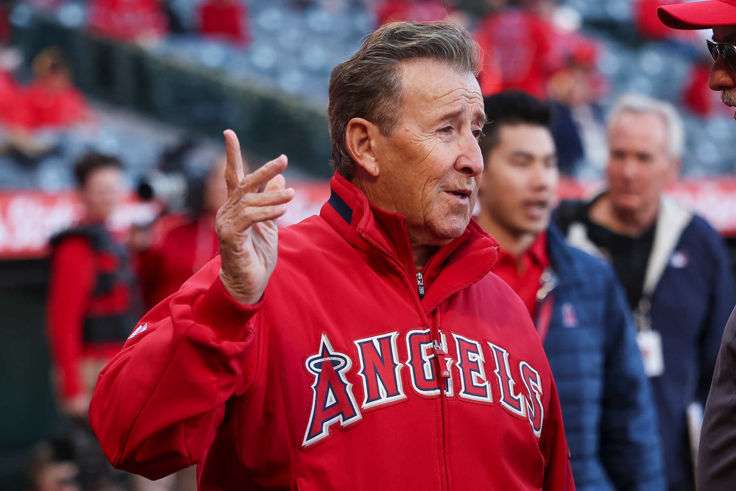 ANAHEIM, CALIFORNIA - APRIL 5: Los Angeles Angels owner Arte Moreno in attendance for an opening day game between the Boston Red Sox and the Los Angeles Angels at Angel Stadium of Anaheim on April 5, 2024 in Anaheim, California. (Photo by Brandon Sloter/Getty Images)
