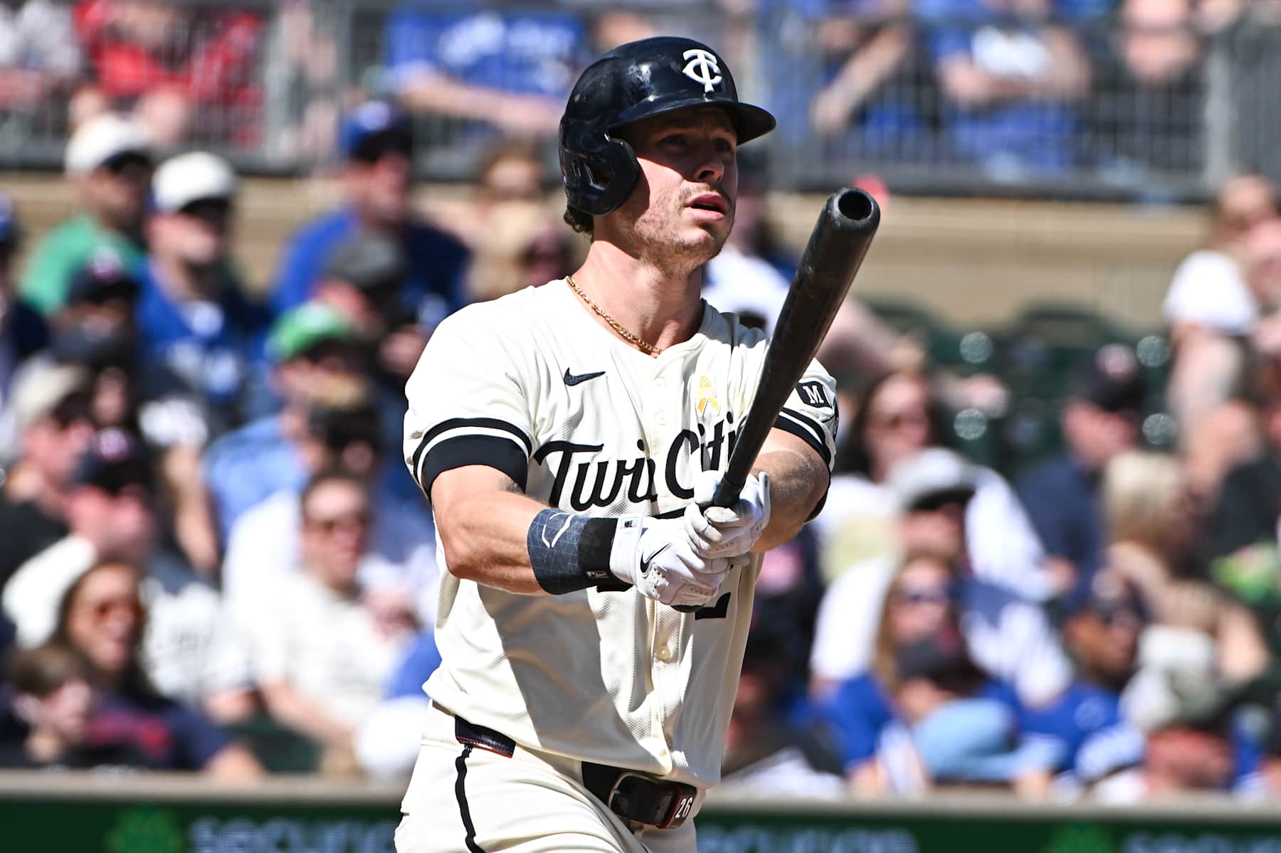 MINNEAPOLIS, MINNESOTA - SEPTEMBER 1: Max Kepler #26 of the Minnesota Twins bats in the fourth inning of the game against the Toronto Blue Jays at Target Field on September 1, 2024 in Minneapolis, Minnesota. (Photo by Stephen Maturen/Getty Images)