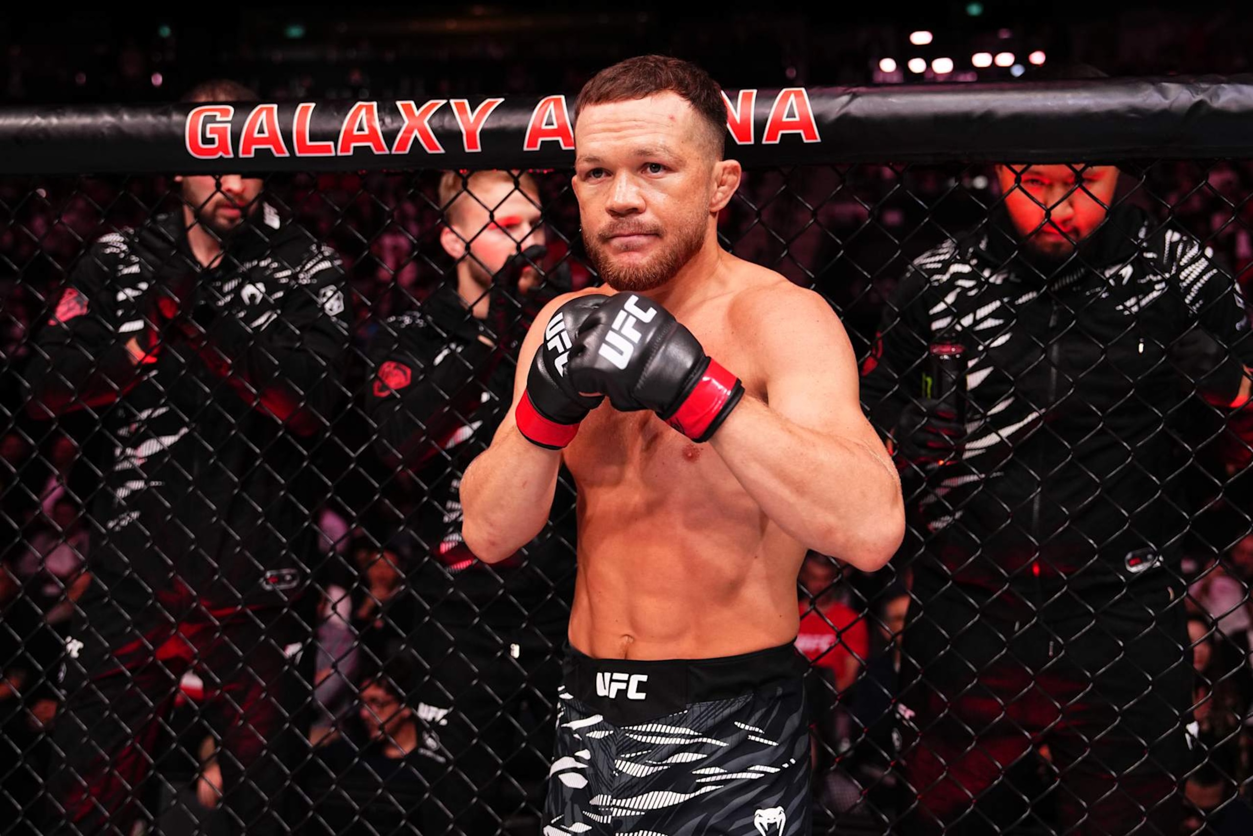 MACAU, CHINA - NOVEMBER 23:  Petr Yan of Russia stands in his corner before his bantamweight fight against Deiveson Figueiredo of Brazil during the UFC Fight Night event at Galaxy Arena on November 23, 2024 in Macau, China. (Photo by Jeff Bottari/Zuffa LLC)