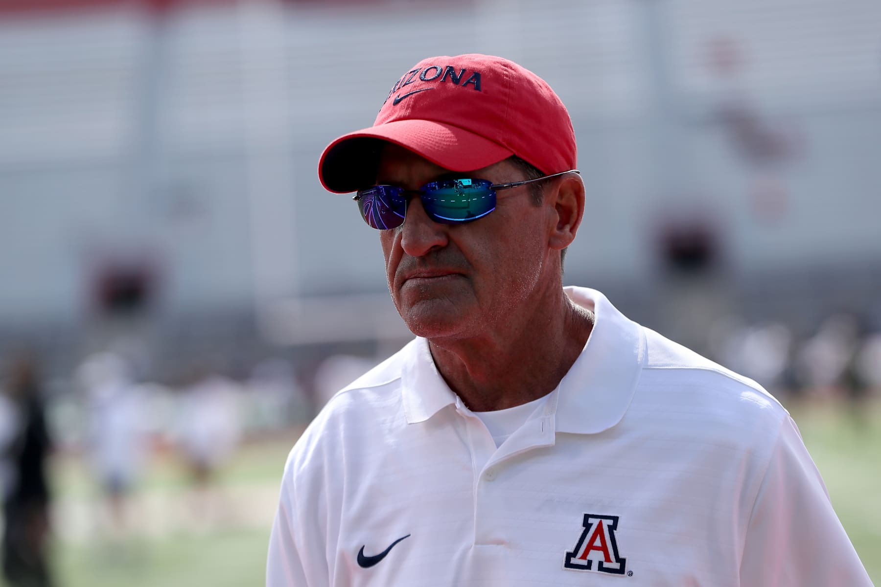 TUCSON, AZ - OCTOBER 19:  Arizona Wildcats coach Chuck Cecil prior to a football game between the University of Colorado Buffaloes and the University of Arizona Wildcats.  October 19, 2024 at Arizona Stadium in Tucson, AZ. (Photo by Christopher Hook/Icon Sportswire via Getty Images)