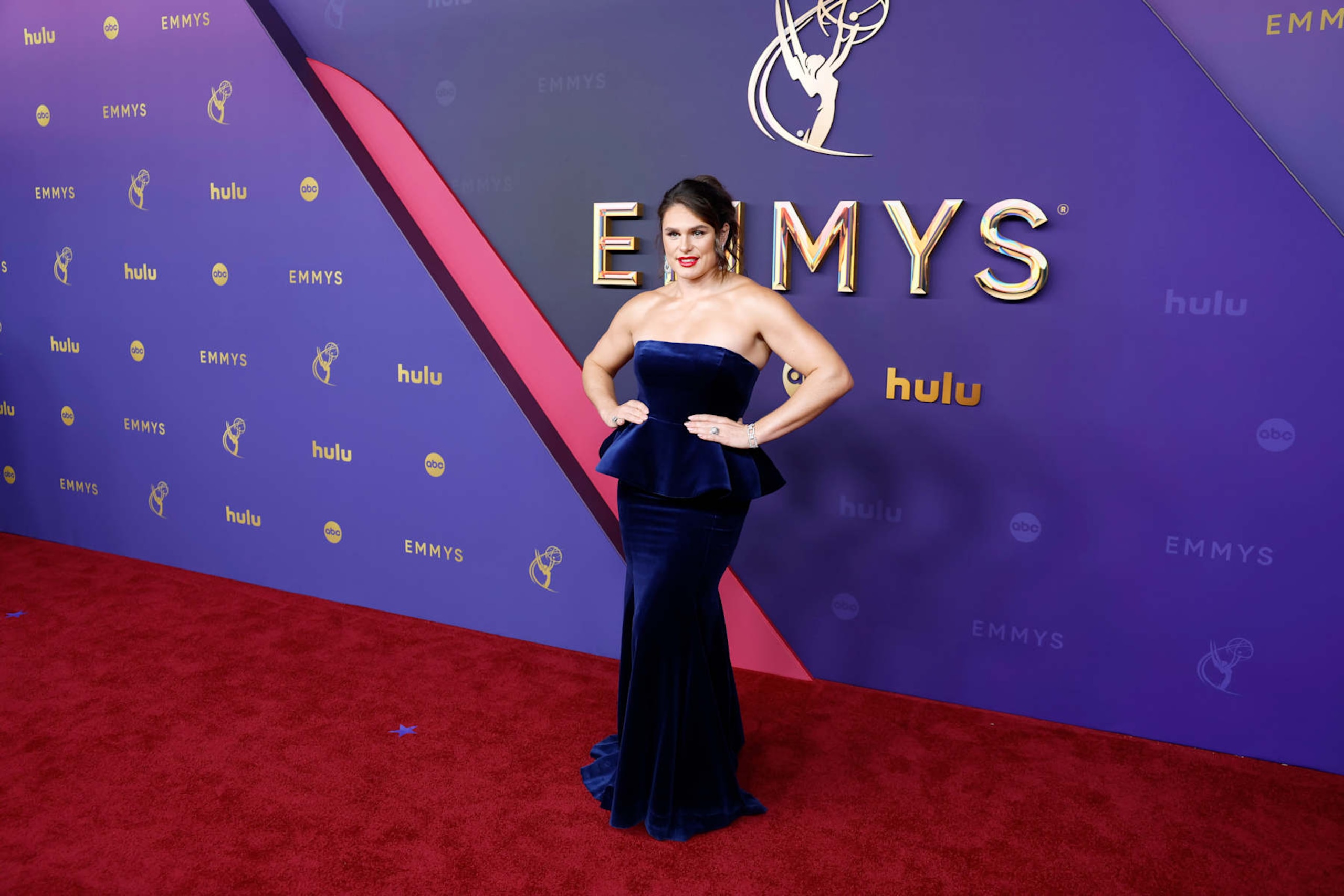 LOS ANGELES, CA - September 15, 2024 - Ilona Maher arriving at the 76th Primetime Emmy Awards at the Peacock Theater on Sunday, September 15, 2024 (Allen J. Schaben / Los Angeles Times via Getty Images)