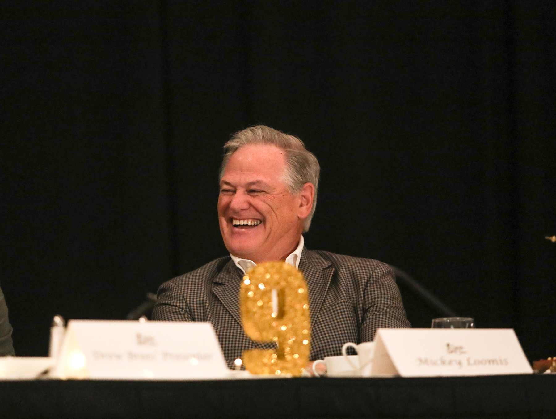 NEW ORLEANS, LOUISIANA - OCTOBER 17: Mickey Loomis attends New Orleans Saints Hall Of Fame Induction luncheon on October 17, 2024 at Hilton Riverside in New Orleans, Louisiana. (Photo by Kaitlyn Morris/Getty Images)
