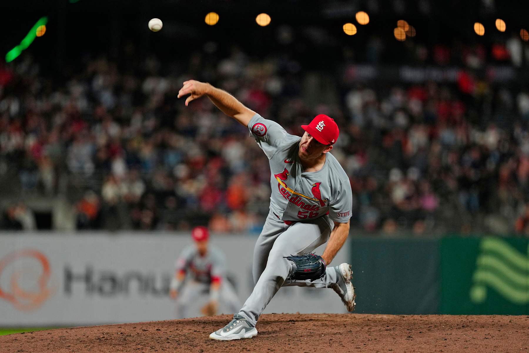 SAN FRANCISCO, CALIFORNIA - SEPTEMBER 27: Ryan Helsley #56 of the St. Louis Cardinals pitches at Oracle Park on September 27, 2024 in San Francisco, California. (Photo by Suzanna Mitchell/San Francisco Giants/Getty Images)