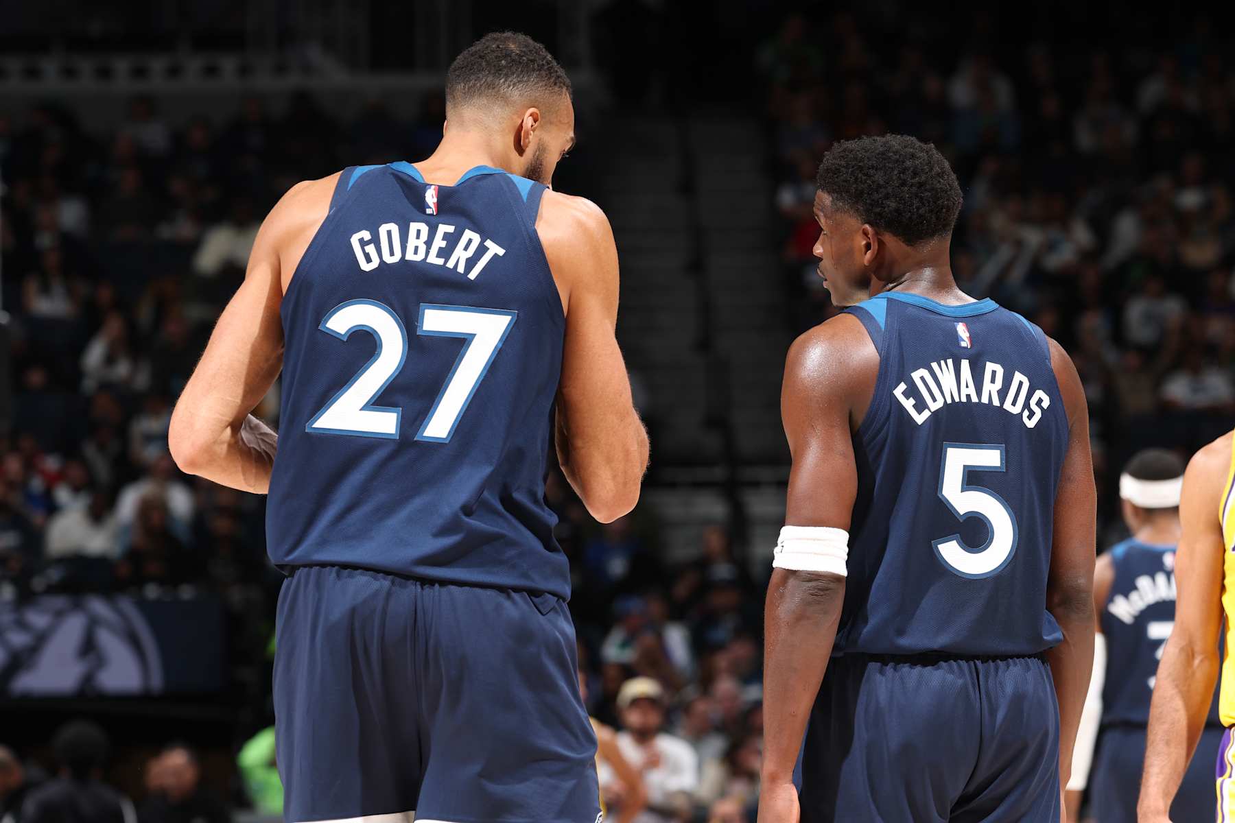 Rudy Gobert and Anthony Edwards