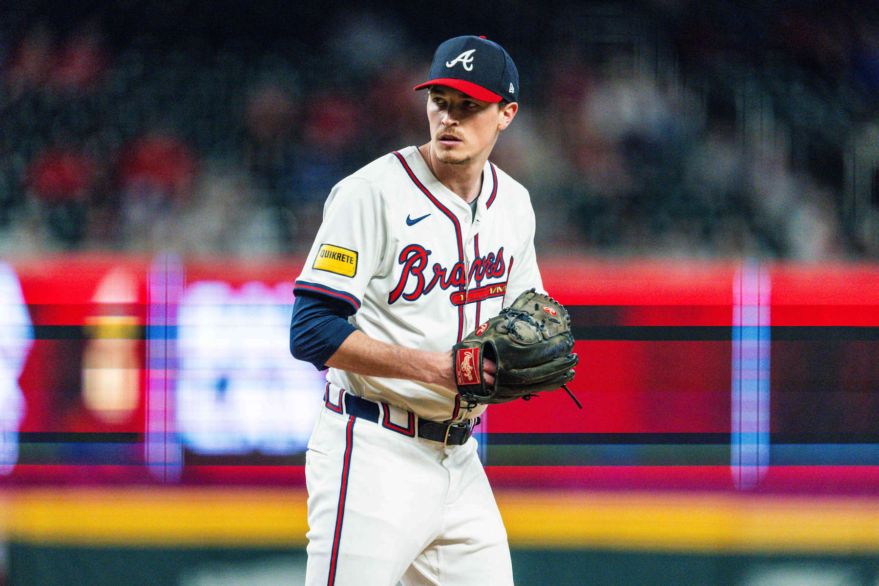 ATLANTA, GA - APRIL 23: Max Fried #54 of the Atlanta Braves pitches in the eighth inning against the Miami Marlins at Truist Park on April 23, 2024 in Atlanta, Georgia. Fried pitched a complete game shutout in 92 pitches as the Atlanta Braves defeated the Miami Marlins 5-0. (Photo by Matthew Grimes Jr./Atlanta Braves/Getty Images)