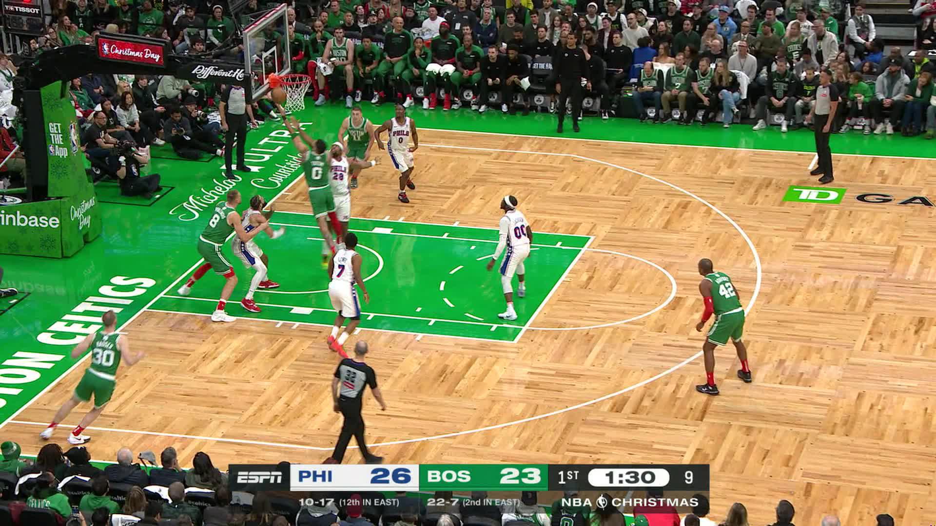 Jayson Tatum Scores 32 vs. 76ers