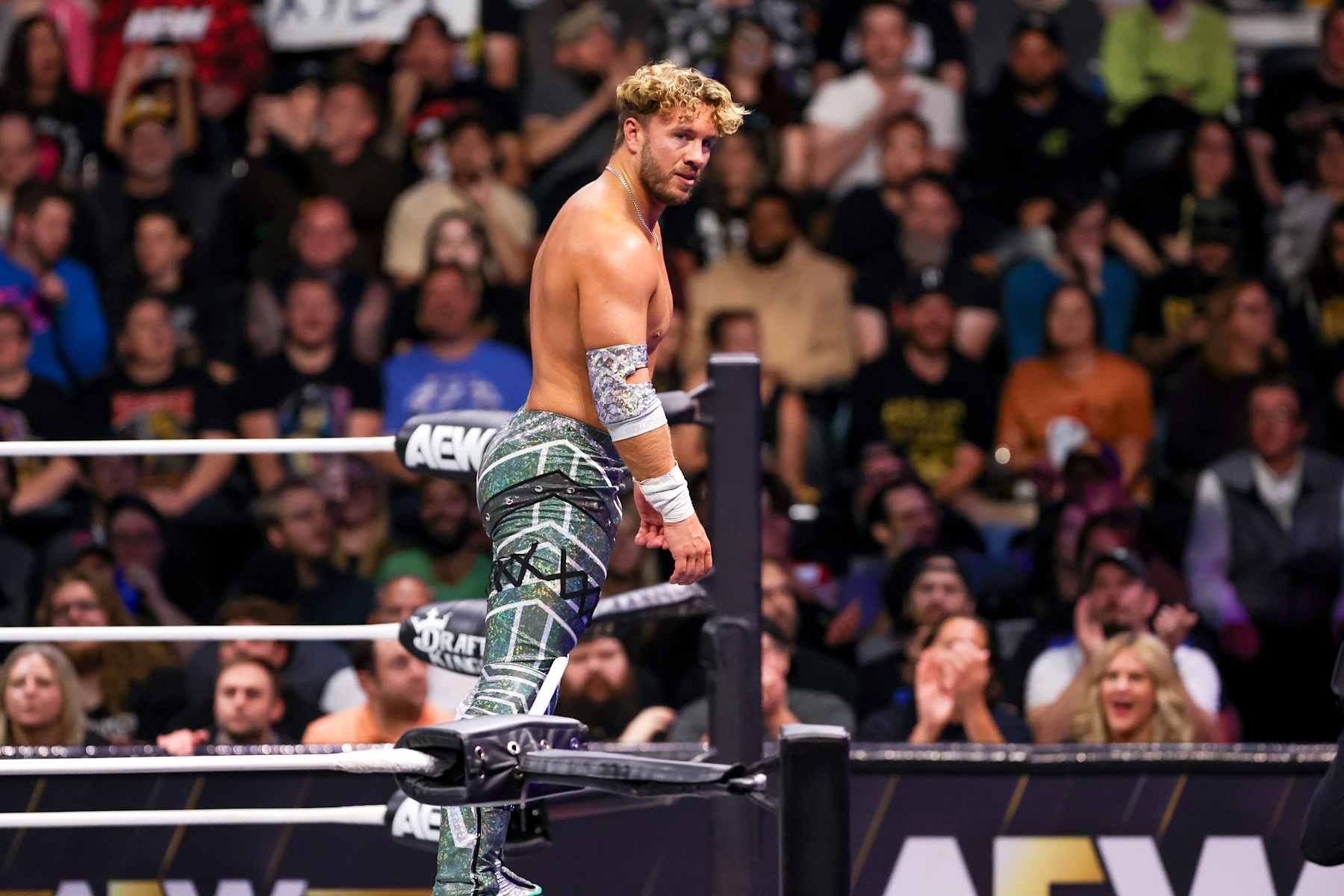 PITTSBURGH, PA - OCTOBER 02: Will Ospreay in the ring during AEW Dynamite on October 2, 2024, at the Petersen Events Center in Pittsburgh, PA. (Photo by Frank Jansky/Icon Sportswire via Getty Images)