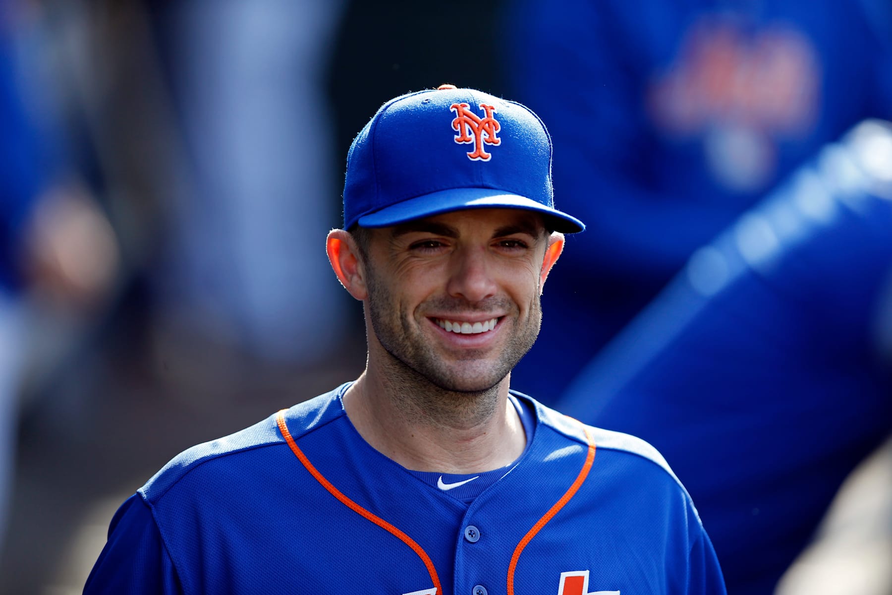 NEW YORK, NY - SEPTEMBER 30: David Wright #5 of the New York Mets smiles in the dugout during the fourth inning against the Miami Marlins at Citi Field on September 30, 2018 in the Flushing neighborhood of the Queens borough of New York City. (Photo by Adam Hunger/Getty Images)