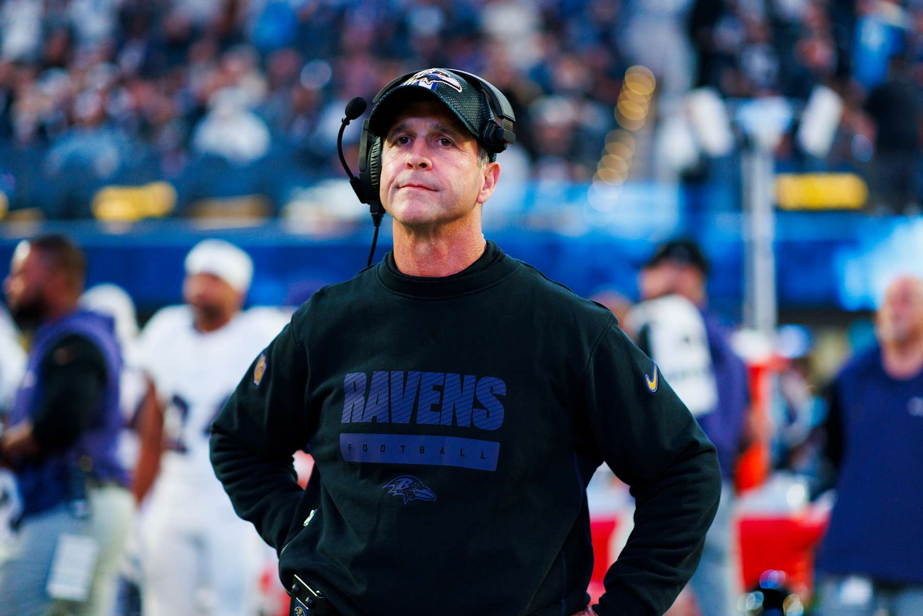 Ravens head coach John Harbaugh