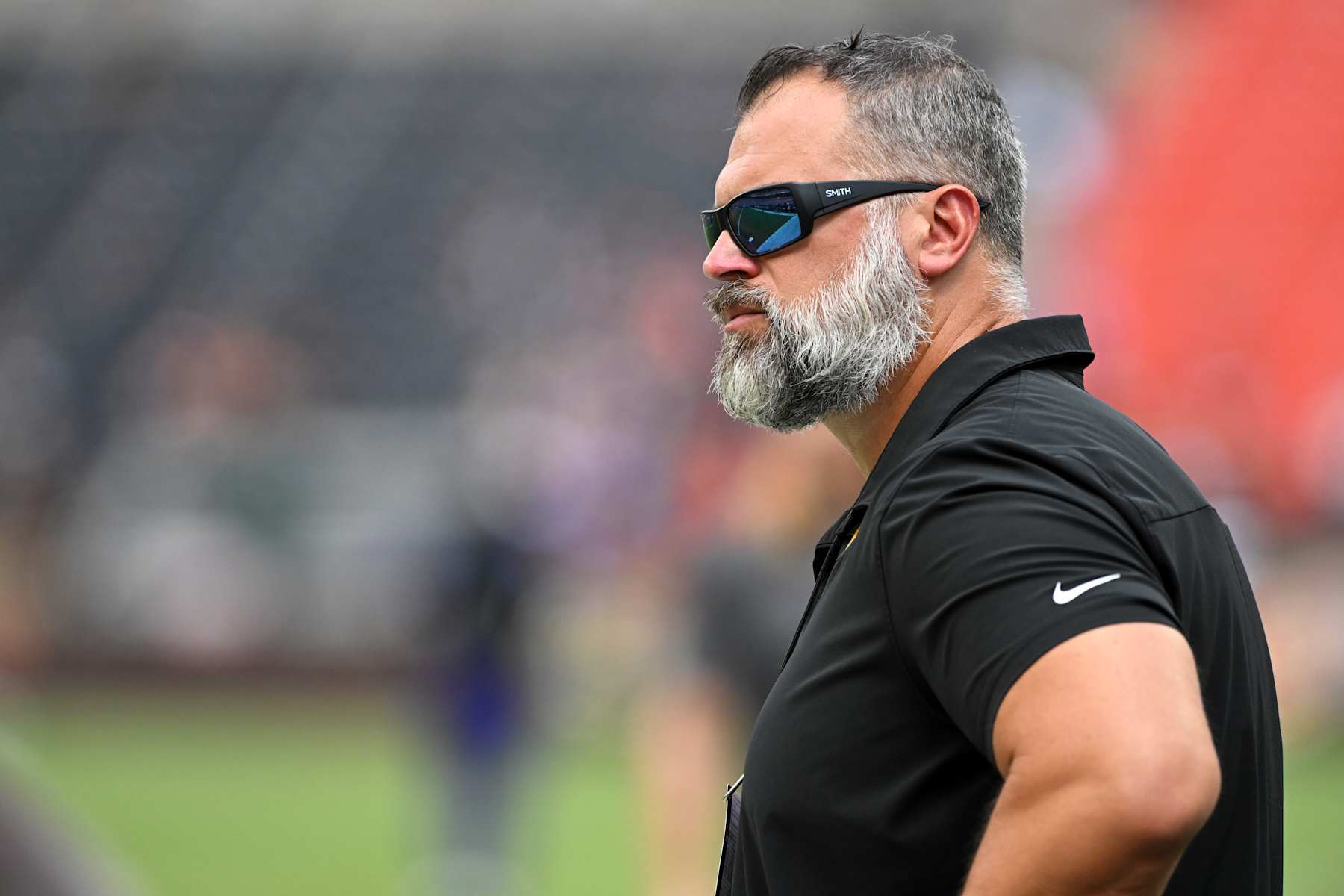 CLEVELAND, OHIO - AUGUST 17: Senior vice president of player personnel Ryan Grisgson of the Minnesota Vikings looks on prior to a preseason game against the Cleveland Browns at Cleveland Browns Stadium on August 17, 2024 in Cleveland, Ohio. (Photo by Nick Cammett/Diamond Images via Getty Images)