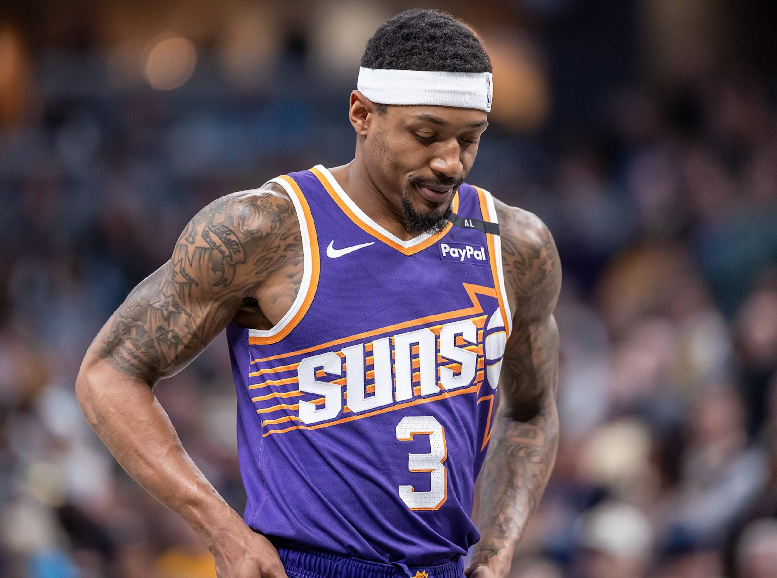 INDIANAPOLIS, INDIANA - JANUARY 4: Bradley Beal #3 of the Phoenix Suns is seen during the game against the Indiana Pacers at Gainbridge Fieldhouse on January 4, 2025 in Indianapolis, Indiana. NOTE TO USER: User expressly acknowledges and agrees that, by downloading and or using this photograph, User is consenting to the terms and conditions of the Getty Images License Agreement. (Photo by Michael Hickey/Getty Images) INDIANAPOLIS, INDIANA - JANUARY 4: Bradley Beal #3 of the Phoenix Suns is seen during the game against the Indiana Pacers at Gainbridge Fieldhouse on January 4, 2025 in Indianapolis, Indiana. NOTE TO USER: User expressly acknowledges and agrees that, by downloading and or using this photograph, User is consenting to the terms and conditions of the Getty Images License Agreement. (Photo by Michael Hickey/Getty Images)
