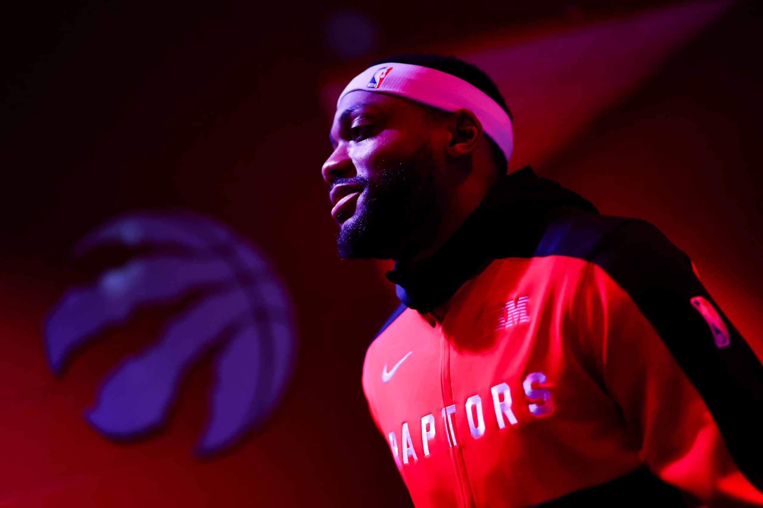 TORONTO, CANADA - DECEMBER 29: Bruce Brown #11 of the Toronto Raptors looks on before the game against the Atlanta Hawks on December 29, 2024 at the Scotiabank Arena in Toronto, Ontario, Canada. NOTE TO USER: User expressly acknowledges and agrees that, by downloading and or using this Photograph, user is consenting to the terms and conditions of the Getty Images License Agreement. Mandatory Copyright Notice: Copyright 2024 NBAE (Photo by Vaughn Ridley/NBAE via Getty Images) TORONTO, CANADA - DECEMBER 29: Bruce Brown #11 of the Toronto Raptors looks on before the game against the Atlanta Hawks on December 29, 2024 at the Scotiabank Arena in Toronto, Ontario, Canada. NOTE TO USER: User expressly acknowledges and agrees that, by downloading and or using this Photograph, user is consenting to the terms and conditions of the Getty Images License Agreement. Mandatory Copyright Notice: Copyright 2024 NBAE (Photo by Vaughn Ridley/NBAE via Getty Images)