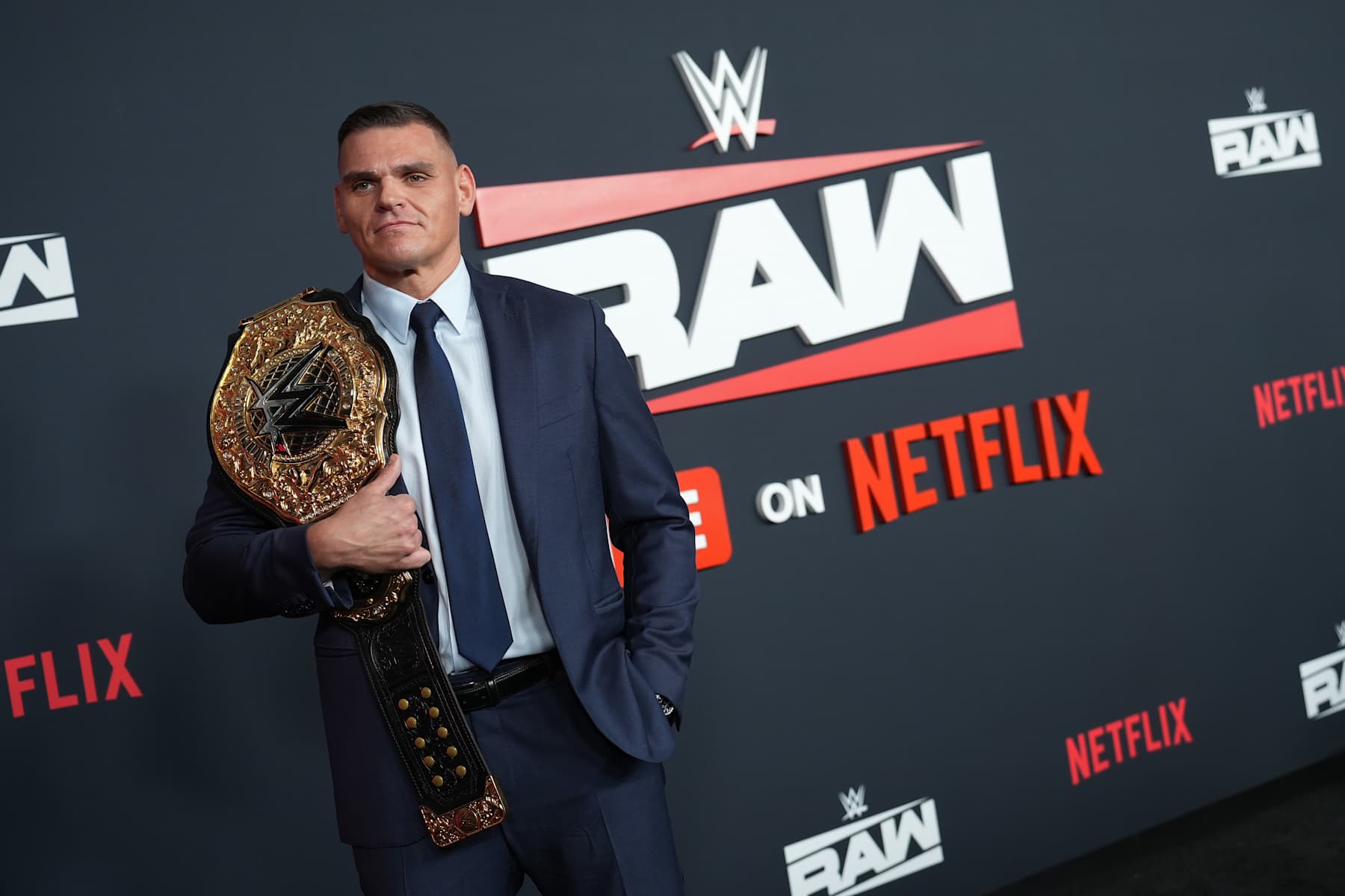 INGLEWOOD, CALIFORNIA - JANUARY 06:
Gunther attends the Los Angeles Premiere Of Netflix's "WWE Monday Night Raw" at Intuit Dome on January 06, 2025 in Inglewood, California. (Photo by JC Olivera/Getty Images)
