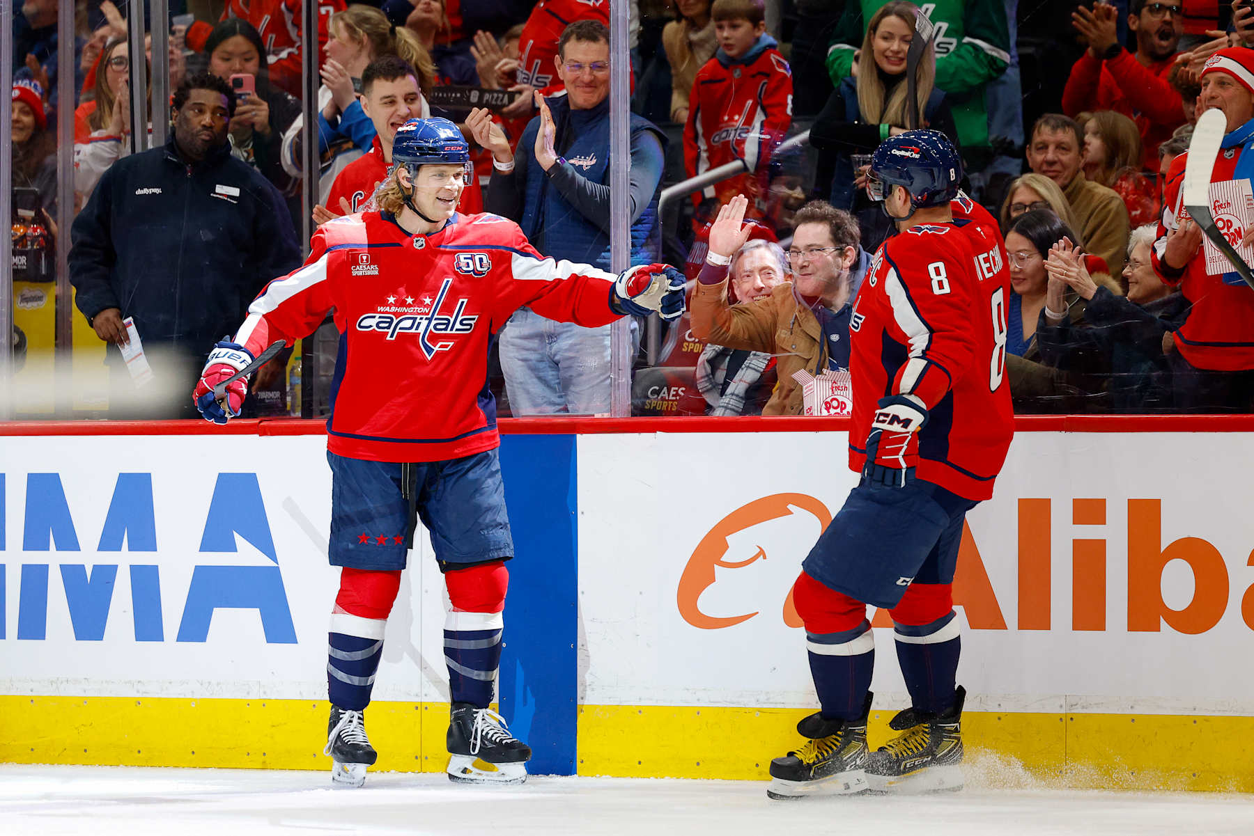 Jakub Chychrun and Alex Ovechkin.