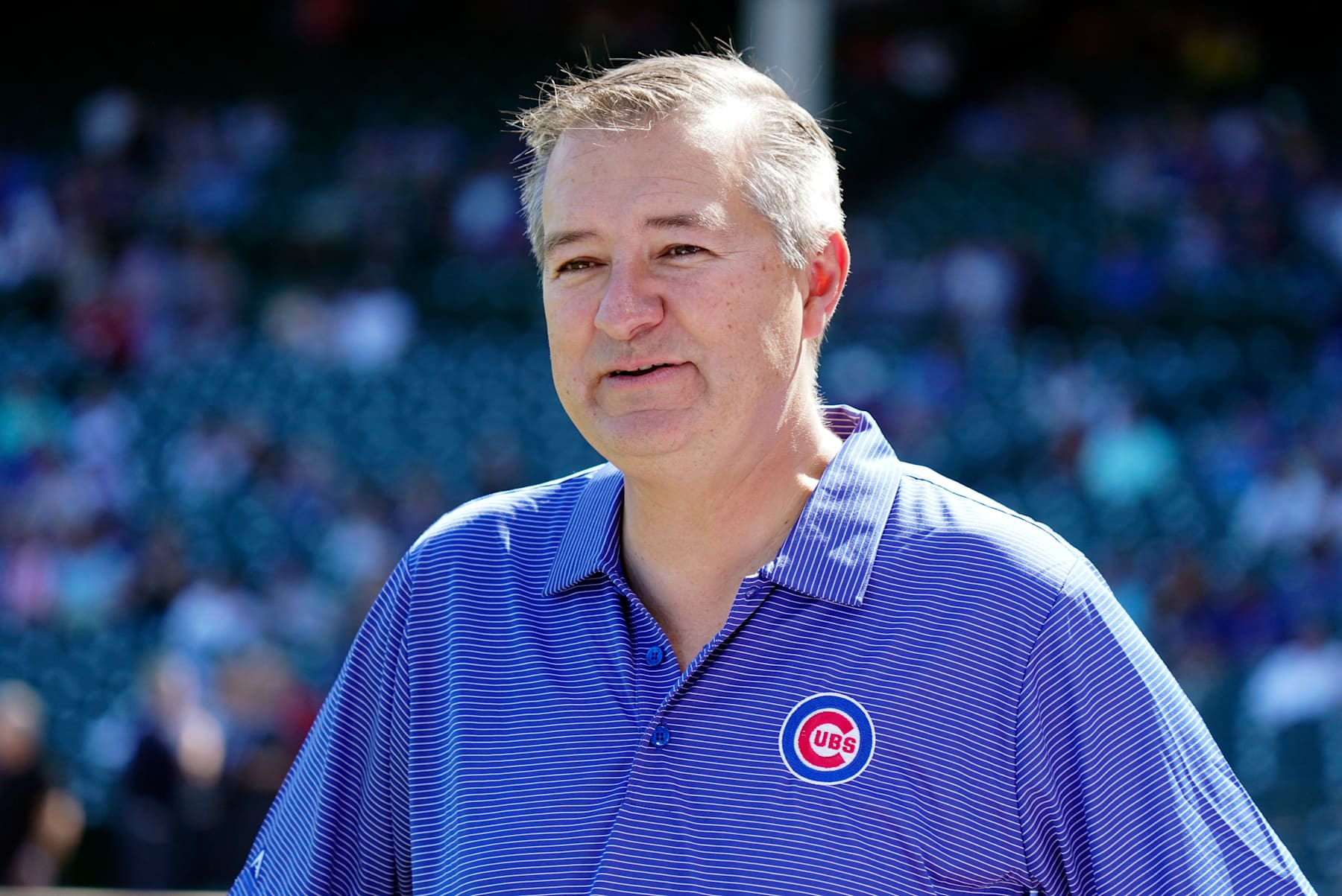 CHICAGO, ILLINOIS - SEPTEMBER 18: Tom Ricketts, Chairman of the Chicago Cubs stands on the field prior to a game between the Chicago Cubs and the Colorado Rockies at Wrigley Field on September 18, 2022 in Chicago, Illinois. (Photo by Nuccio DiNuzzo/Getty Images)