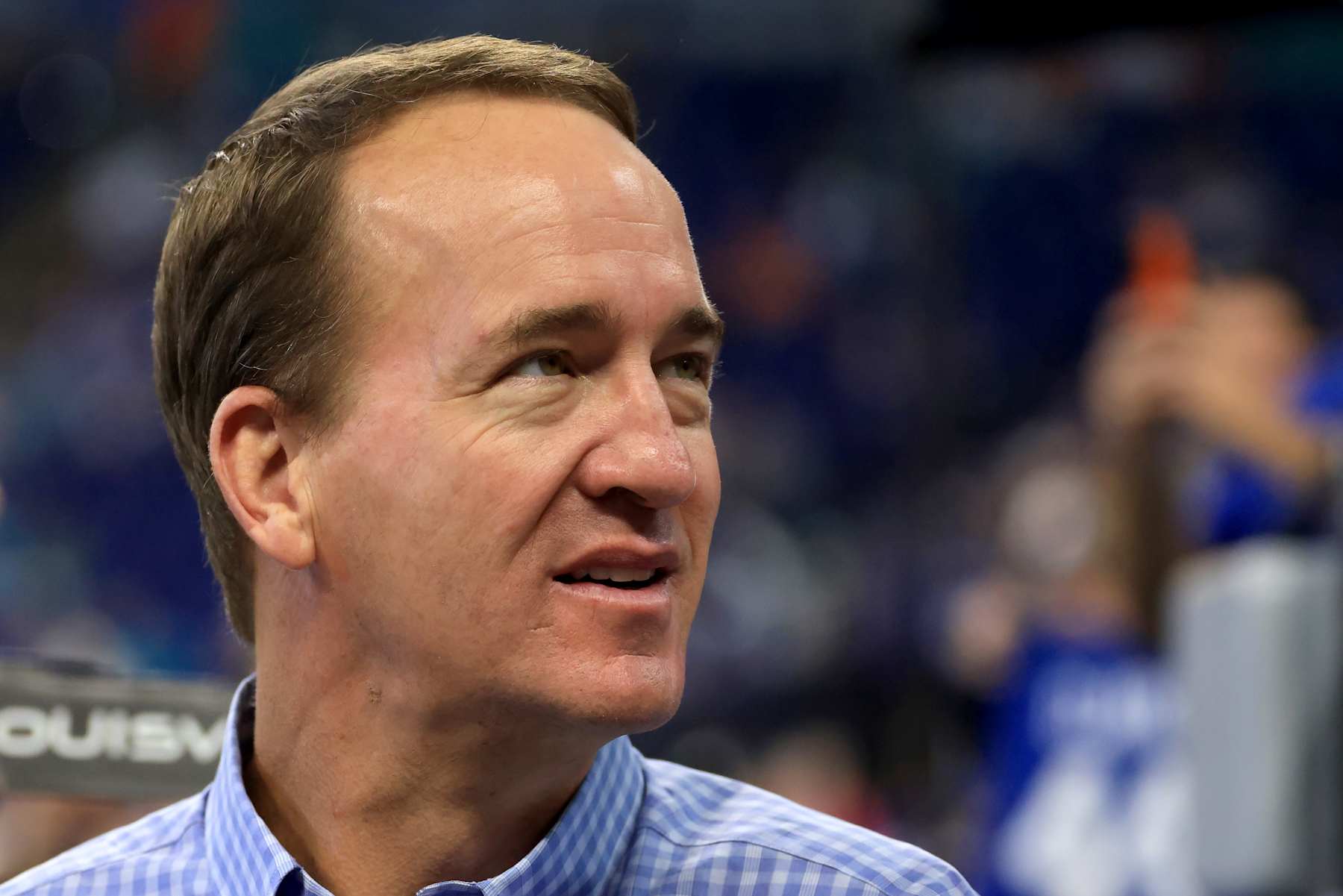 INDIANAPOLIS, INDIANA - OCTOBER 20: Former Indianapolis Colts player, Peyton Manning, looks on prior to the game between the Miami Dolphins and the Indianapolis Colts at Lucas Oil Stadium on October 20, 2024 in Indianapolis, Indiana. (Photo by Justin Casterline/Getty Images)
