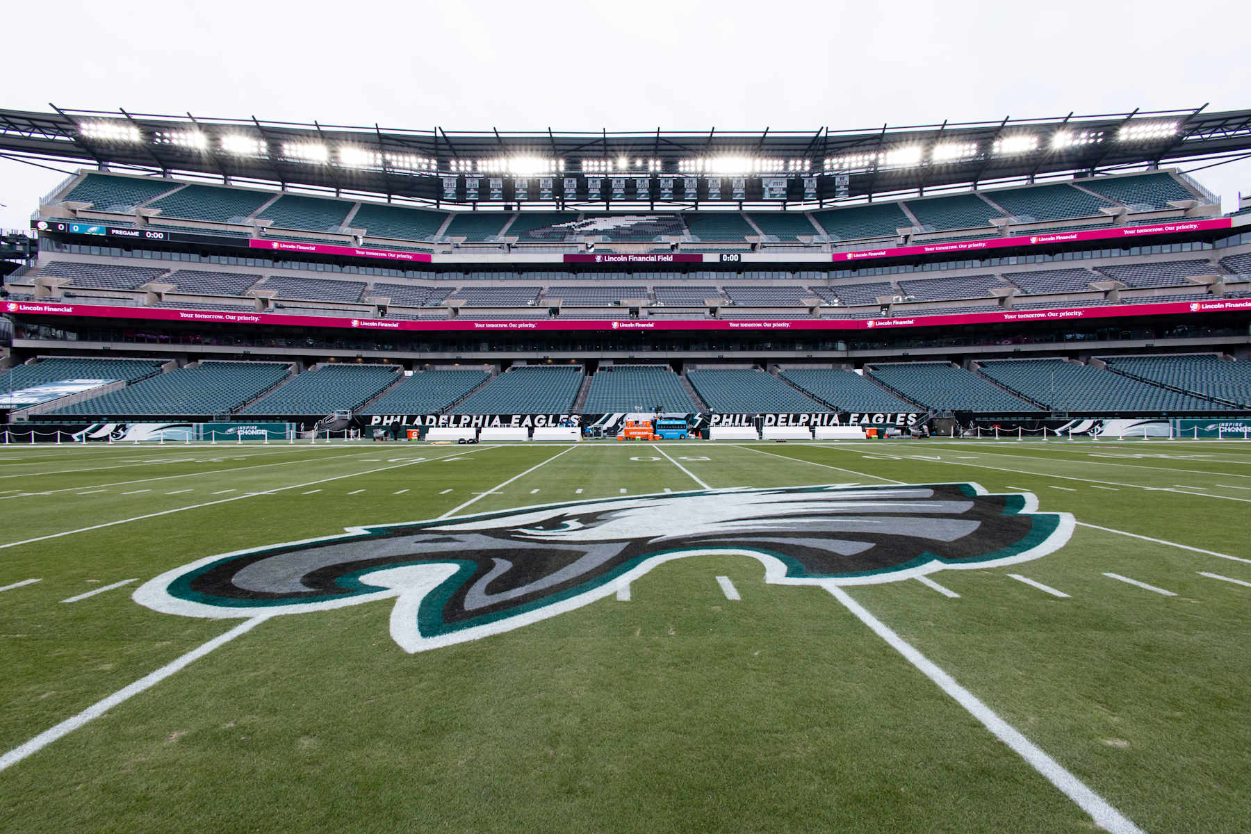 PHILADELPHIA, PENNSYLVANIA - DECEMBER 15: A general view of Lincoln Financial Field before an NFL football game between the Philadelphia Eagles and Pittsburgh Steelers on December 15, 2024 in Philadelphia, Pennsylvania. The Eagles defeated the Steelers 27-13. (Kara Durrette/Getty Images)