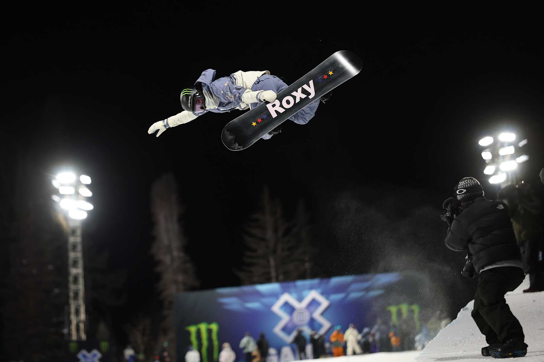 ASPEN, COLORADO - JANUARY 22: Chloe Kim of the United States does a practice during a training session for the X Games Aspen 2025 at Buttermilk Ski Resort on January 22, 2025 in Aspen, Colorado. (Photo by Ezra Shaw/Getty Images)