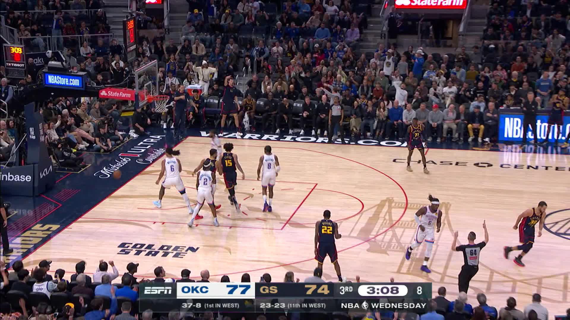 Stephen Curry Scores 21