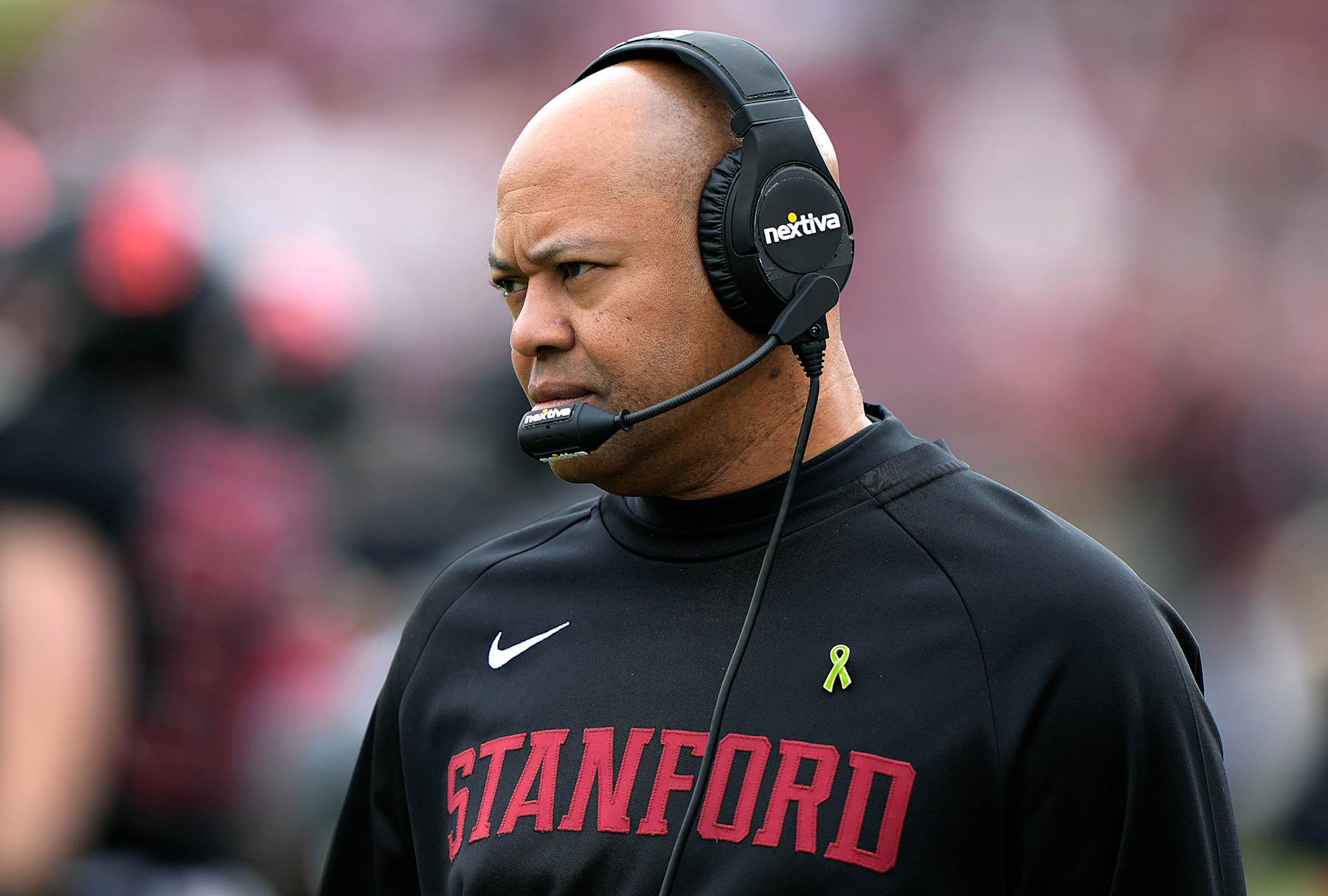STANFORD, CALIFORNIA - NOVEMBER 05: Head coach David Shaw of the Stanford Cardinal looks on from the sidelines against the Washington State Cougars during the first quarter of an NCAA football game at Stanford Stadium on November 05, 2022 in Stanford, California. (Photo by Thearon W. Henderson/Getty Images)