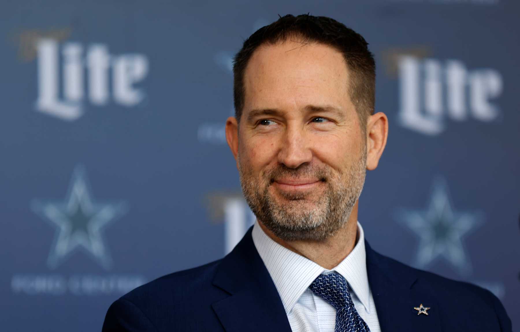 FRISCO, TEXAS - JANUARY 27: Brian Schottenheimer is introduced as the new head coach of the Dallas Cowboys at The Star in Frisco on January 27, 2025 in Frisco, Texas. (Photo by Ron Jenkins/Getty Images)