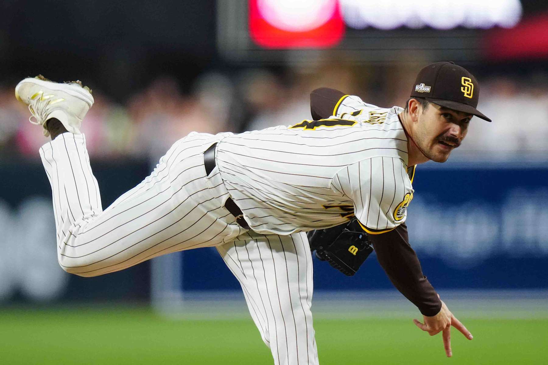 SAN DIEGO, CA - OCTOBER 09: Dylan Cease #84 of the San Diego Padres pitches during Game 4 of the Division Series presented by Booking.com between the Los Angeles Dodgers and the San Diego Padres at Petco Park on Wednesday, October 9, 2024 in San Diego, California. (Photo by Daniel Shirey/MLB Photos via Getty Images)