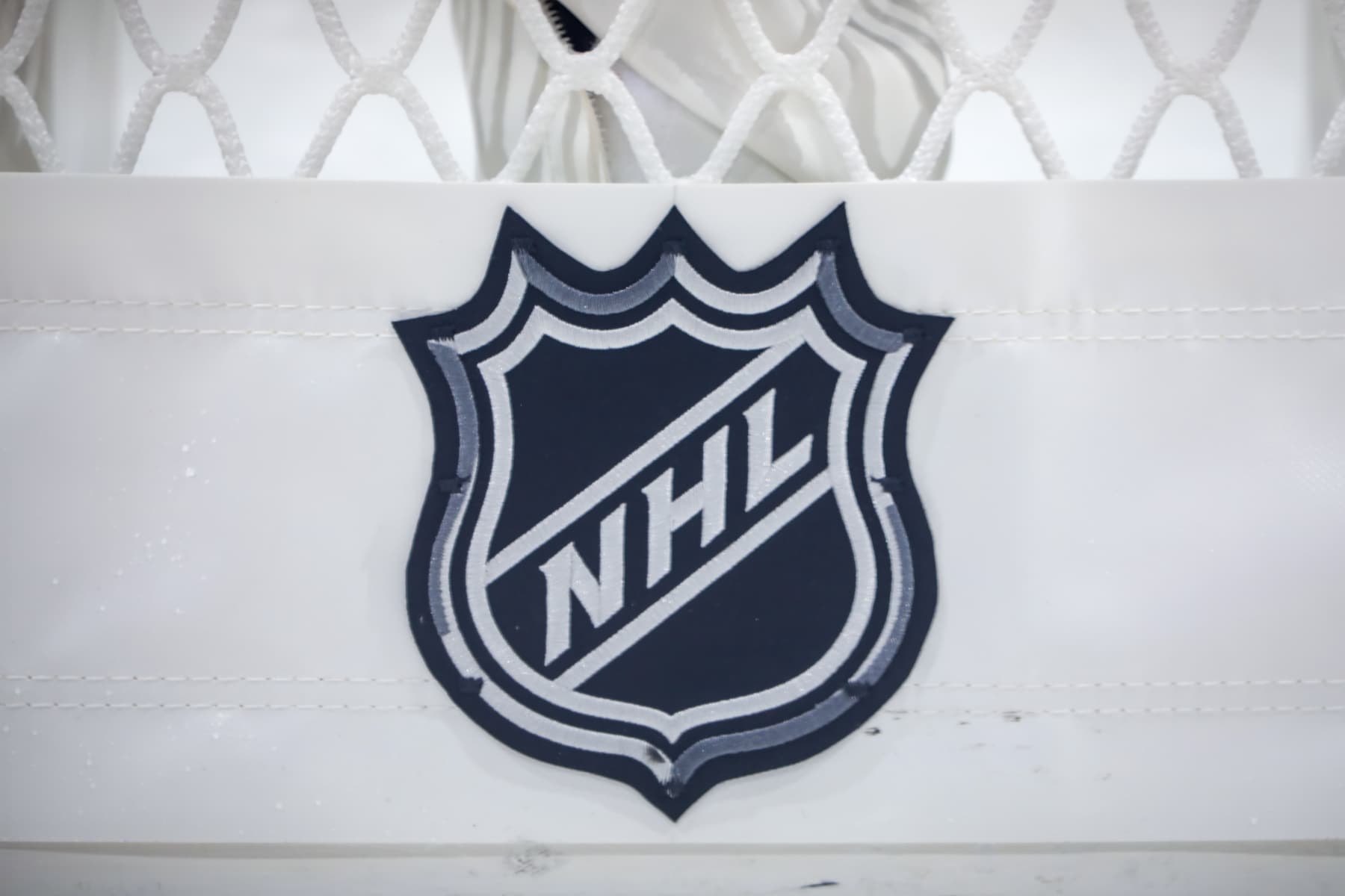 WINNIPEG, MB - FEBRUARY 13: A view of the NHL logo on the back of the net during the second intermission between the Ottawa Senators and the Winnipeg Jets at Bell MTS Place on February 13, 2021 in Winnipeg, Manitoba. (Photo by Jonathan Kozub/NHLI via Getty Images)